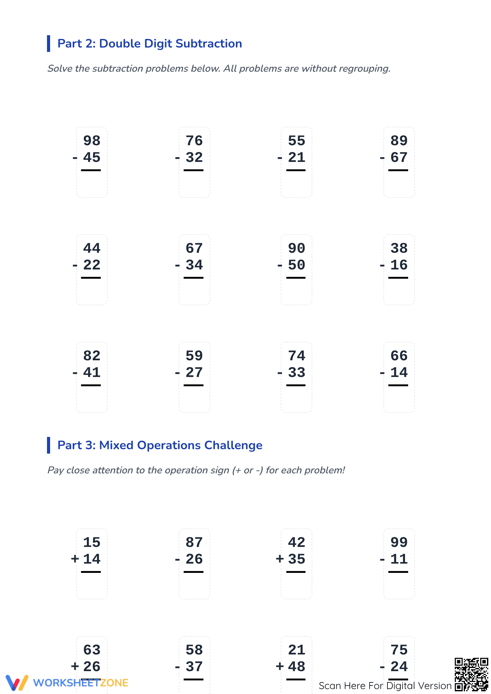 Double Digit Addition and Subtraction | Essential Grade 2 - Page 2