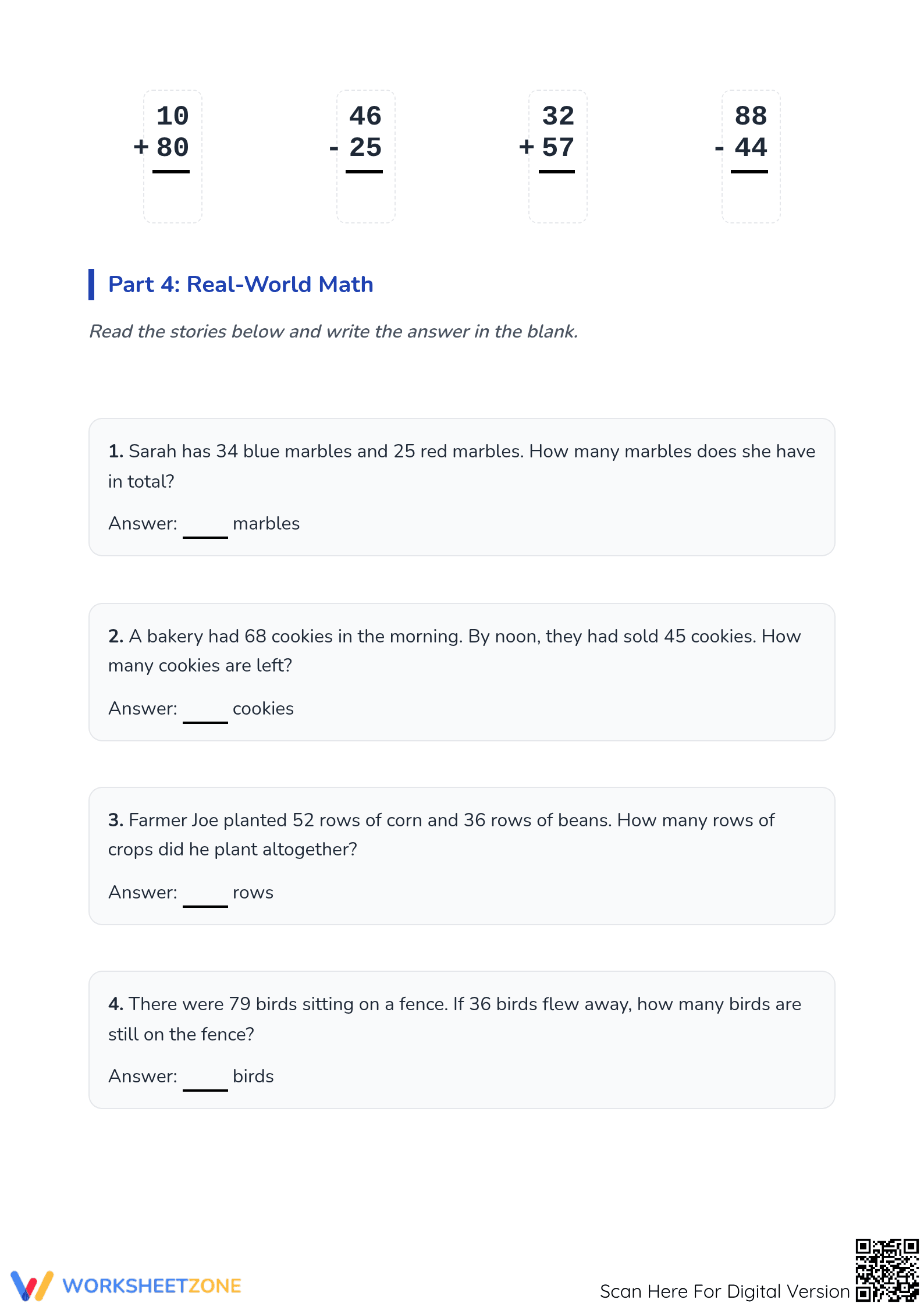 Double Digit Addition and Subtraction | Essential Grade 2 - Page 3
