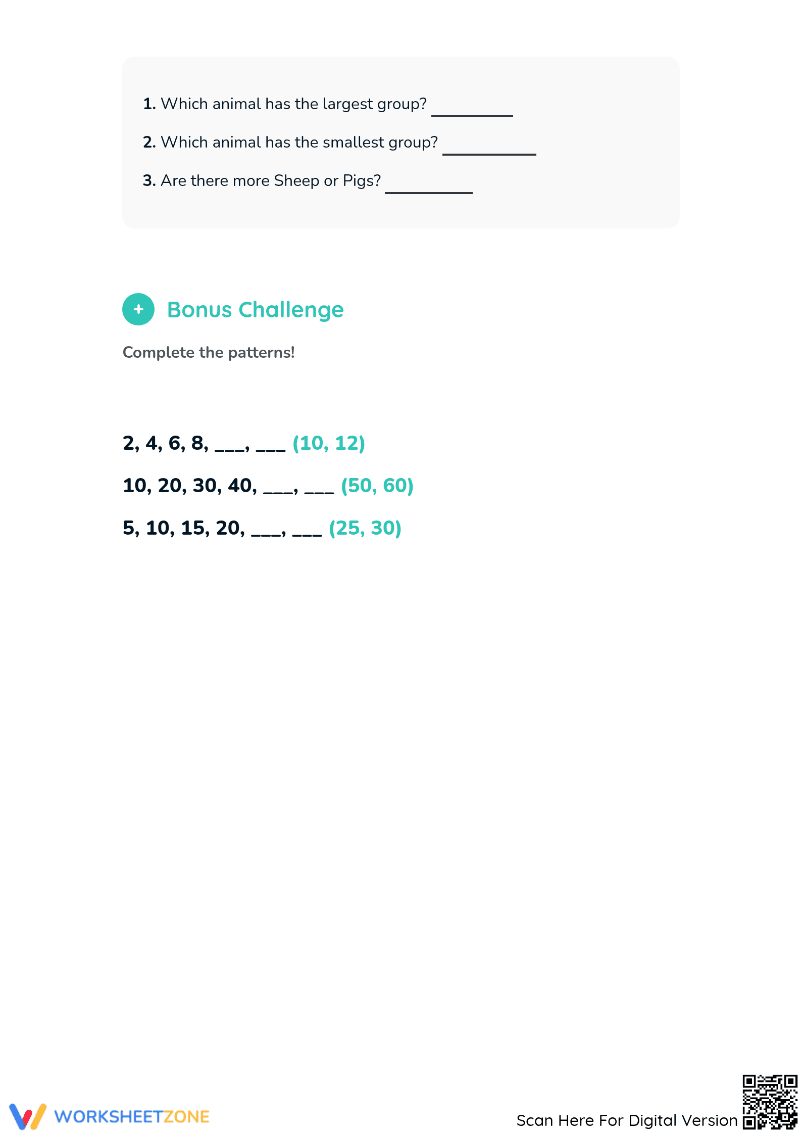 Essential Grade 1-2 Math Explorer Quiz Worksheet - Page 4