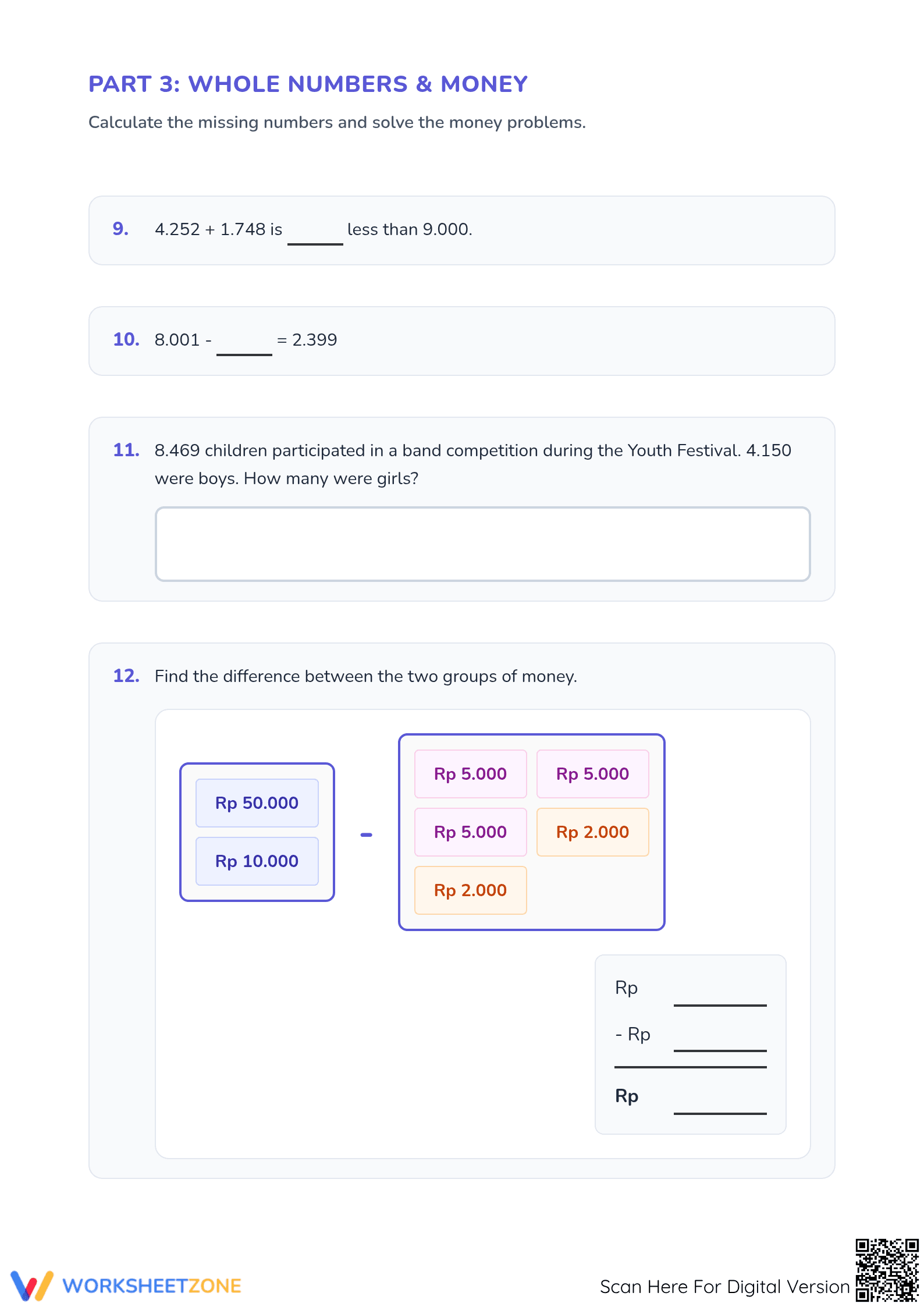 Essential Grade 3 Math Final Exam | Printable Review - Page 3