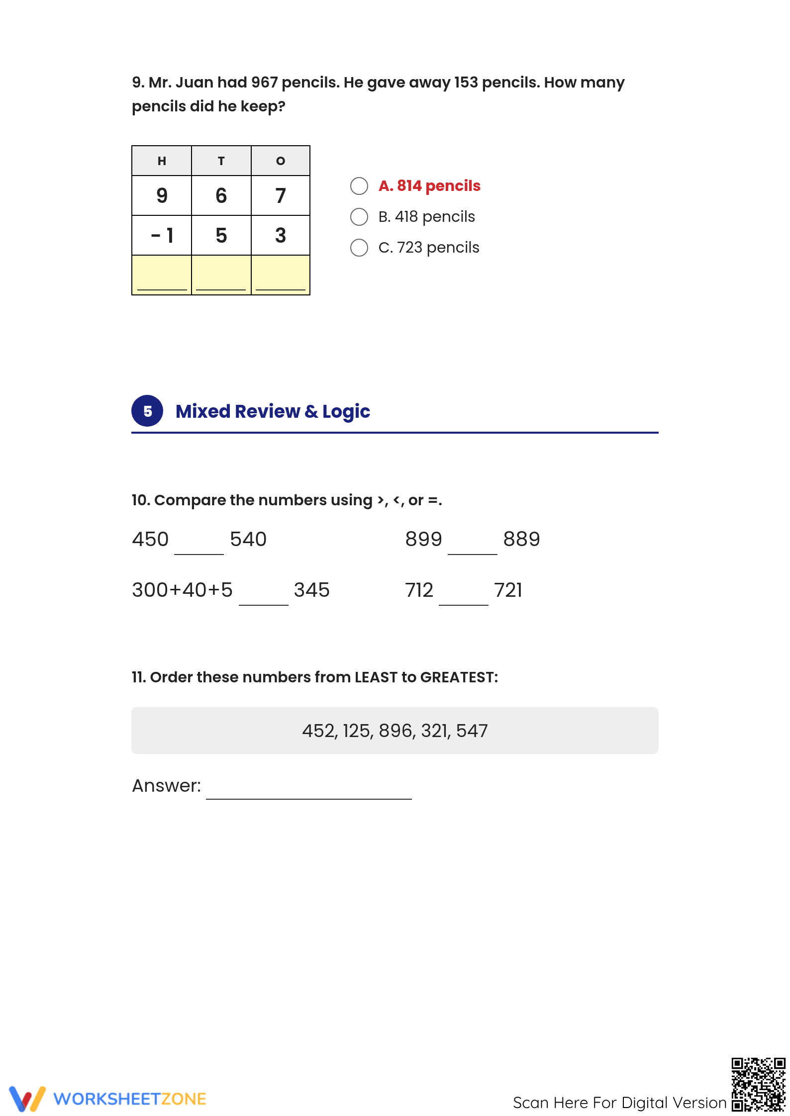 Essential 3-Digit Math Exam: CCSS.MATH.CONTENT.2.NBT.B.7 - Page 4