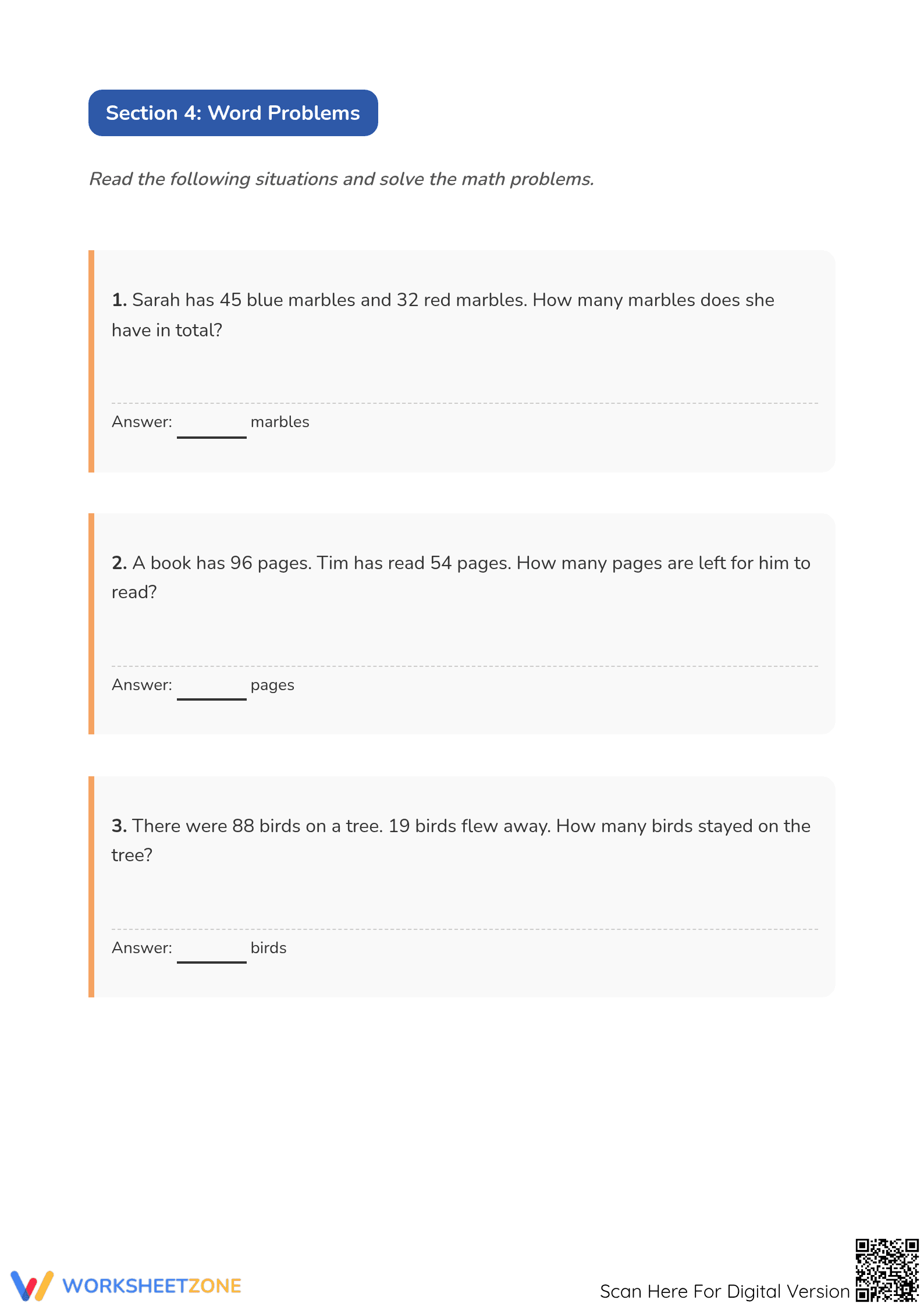 Essential Add & Subtract Within 100 Worksheet | Grade 2 Math - Page 3