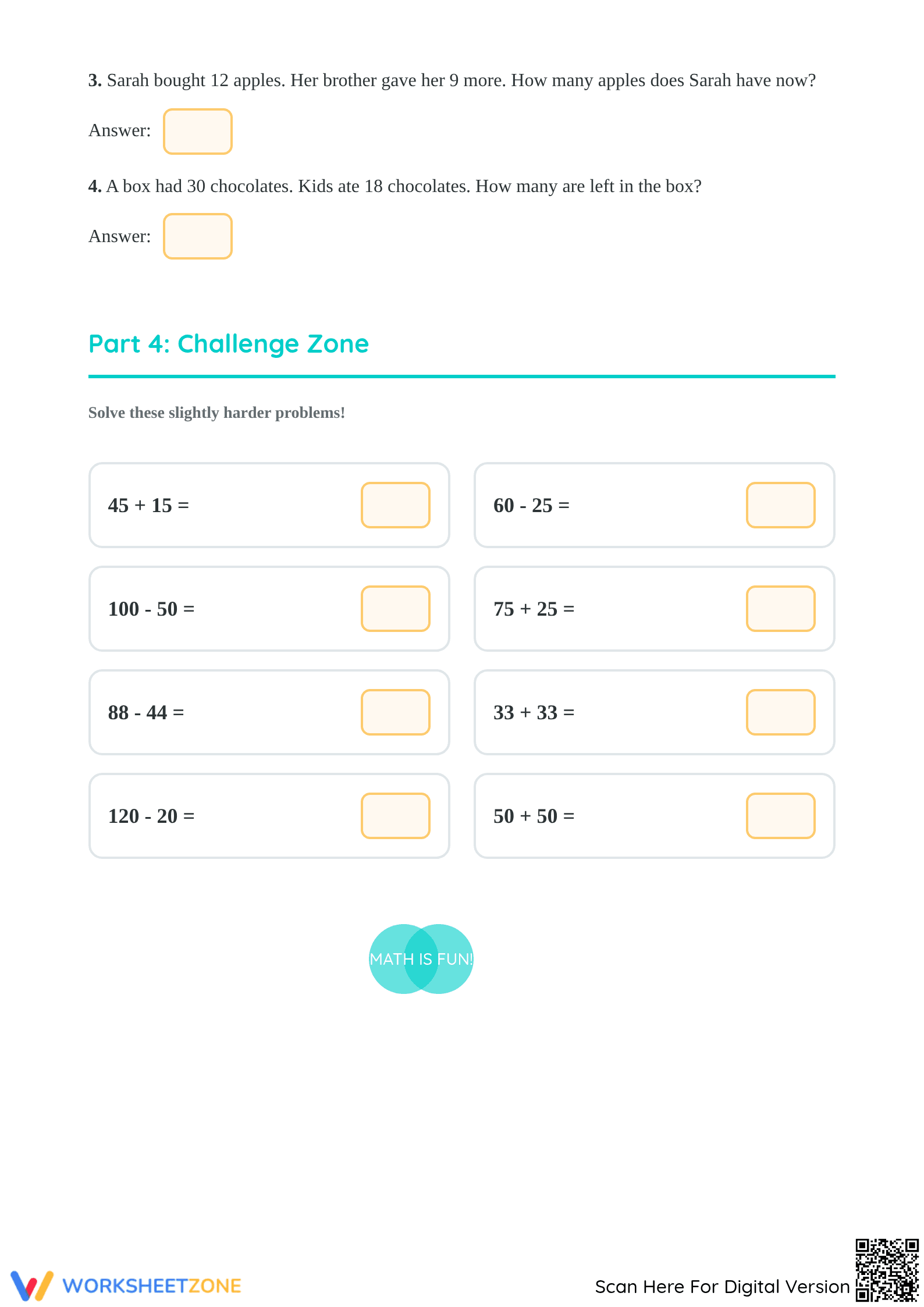 Essential Addition and Subtraction Worksheet | Grade 2 - Page 3