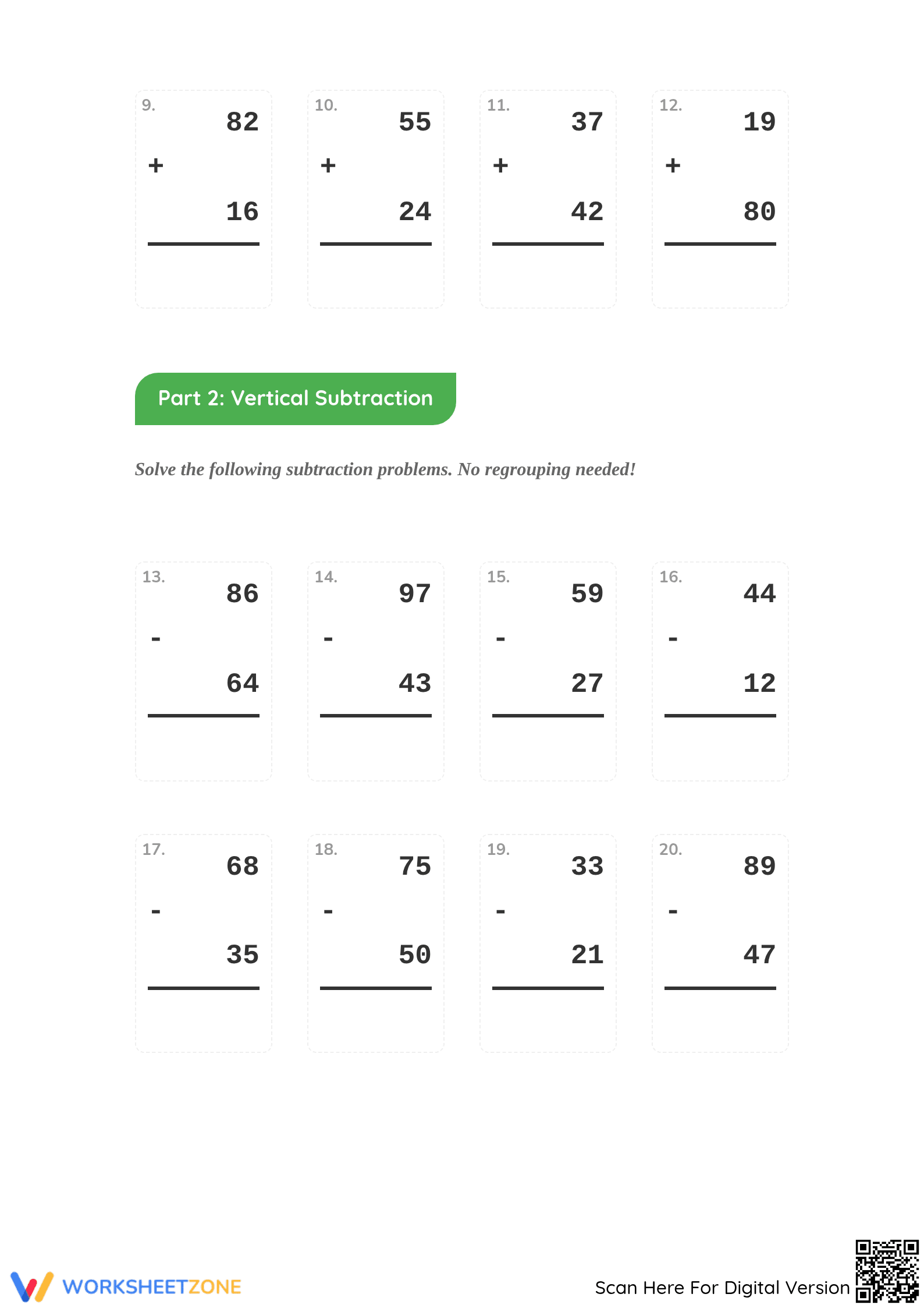 Essential Double Digit Addition and Subtraction | Grade 2 - Page 2