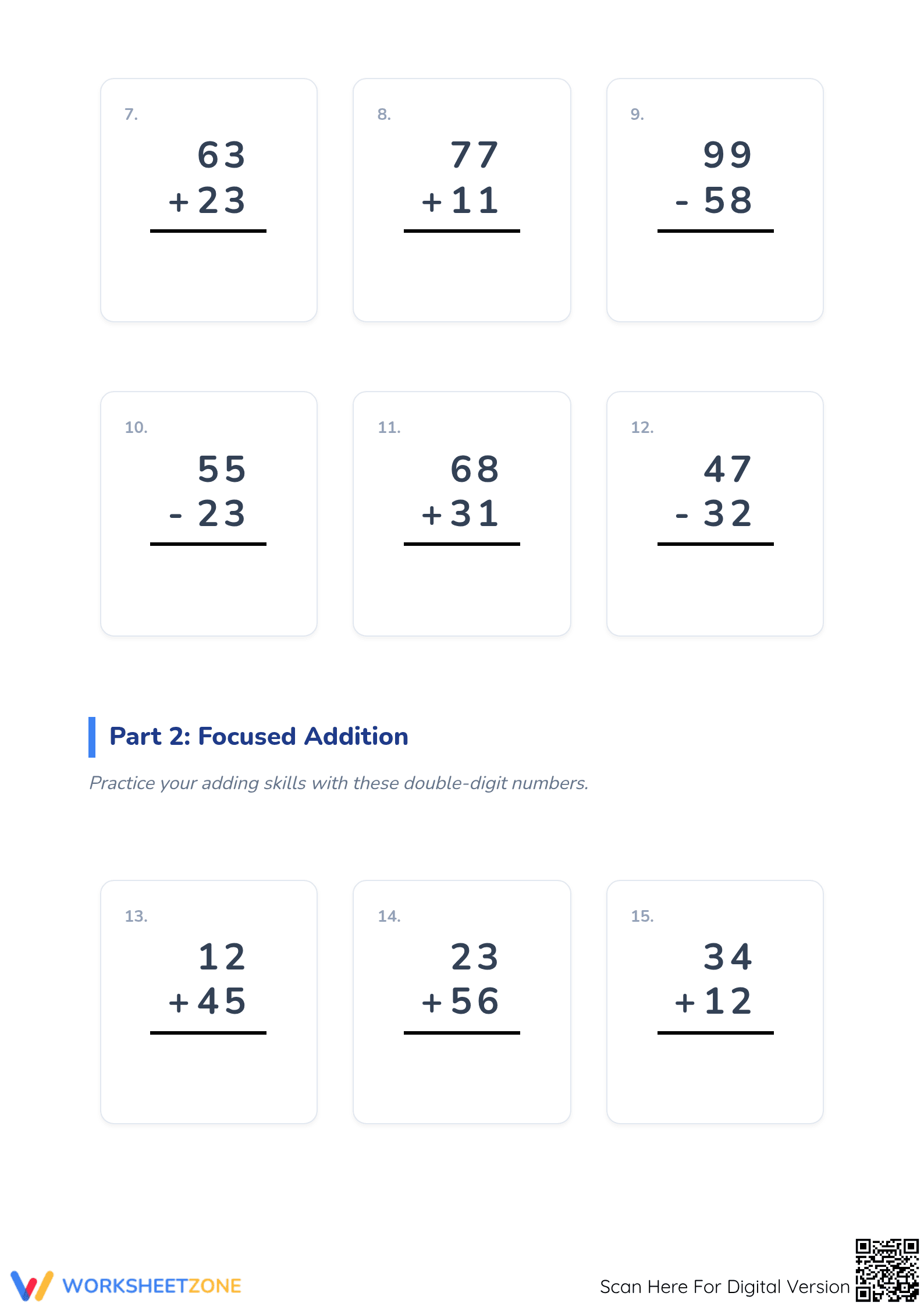 Essential Grade 2 Double Digit Addition and Subtraction - Page 2