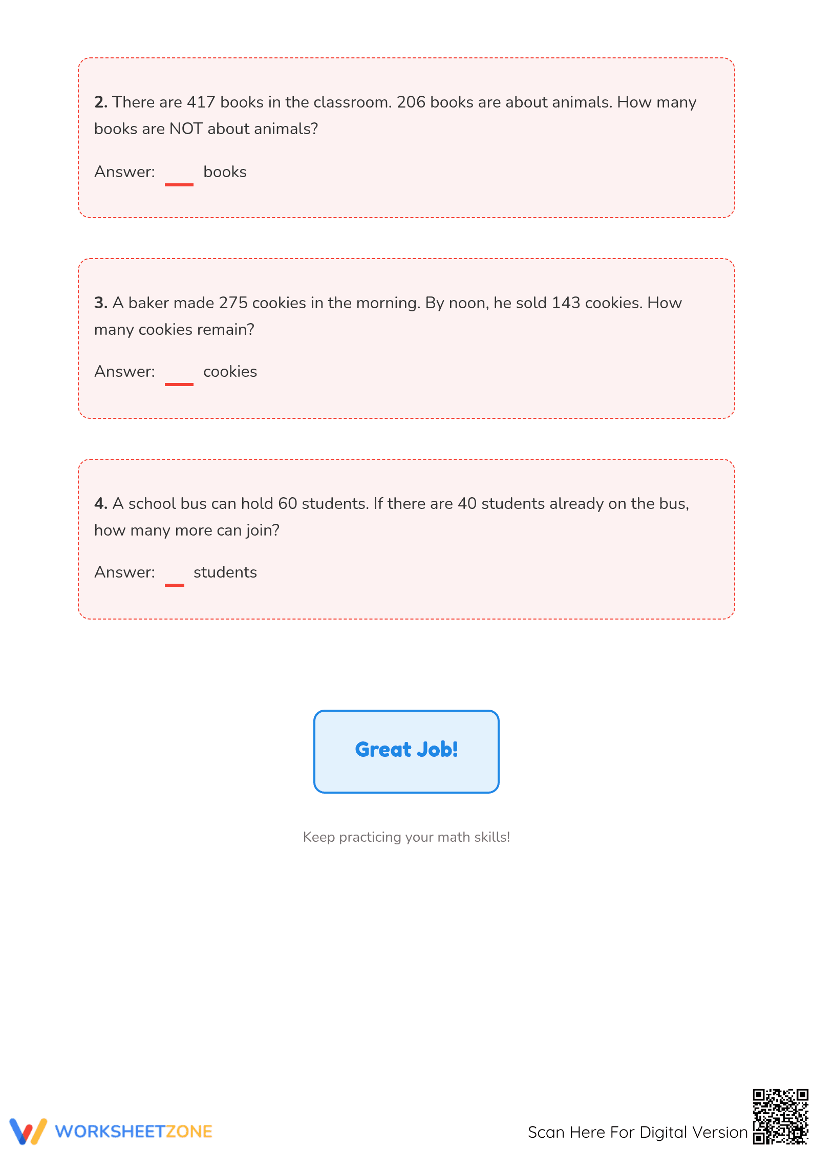 Essential Grade 2 Math: Addition & Subtraction Bridge Worksheet - Page 4