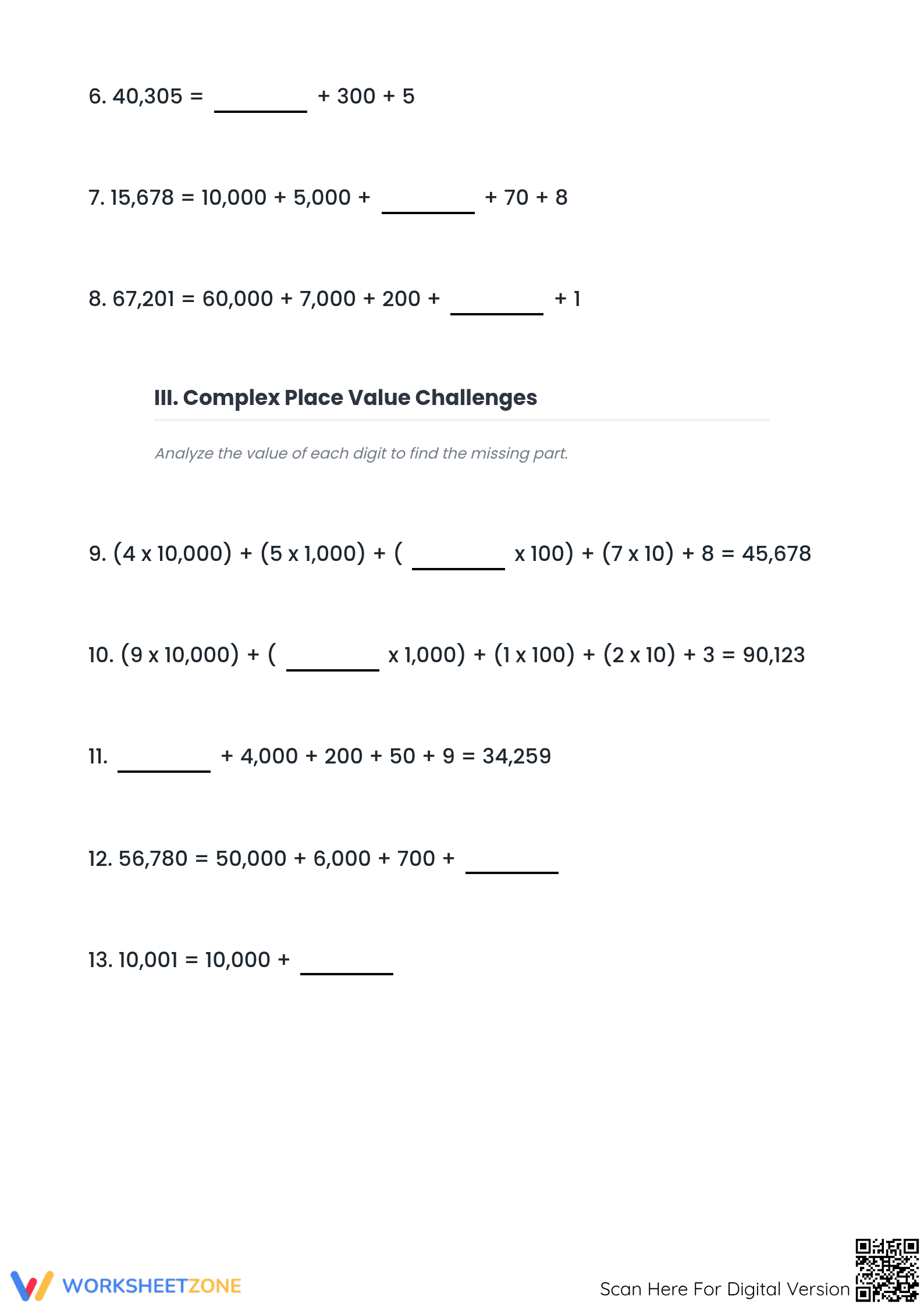 Printable Place Value Worksheet | Grade 4-5 Math - Page 2