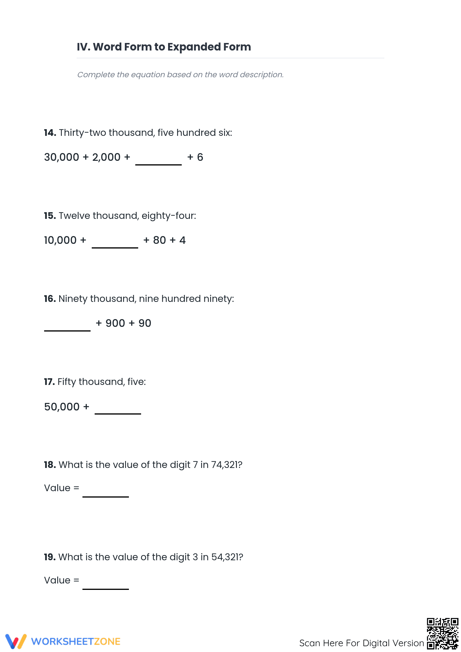 Printable Place Value Worksheet | Grade 4-5 Math - Page 3