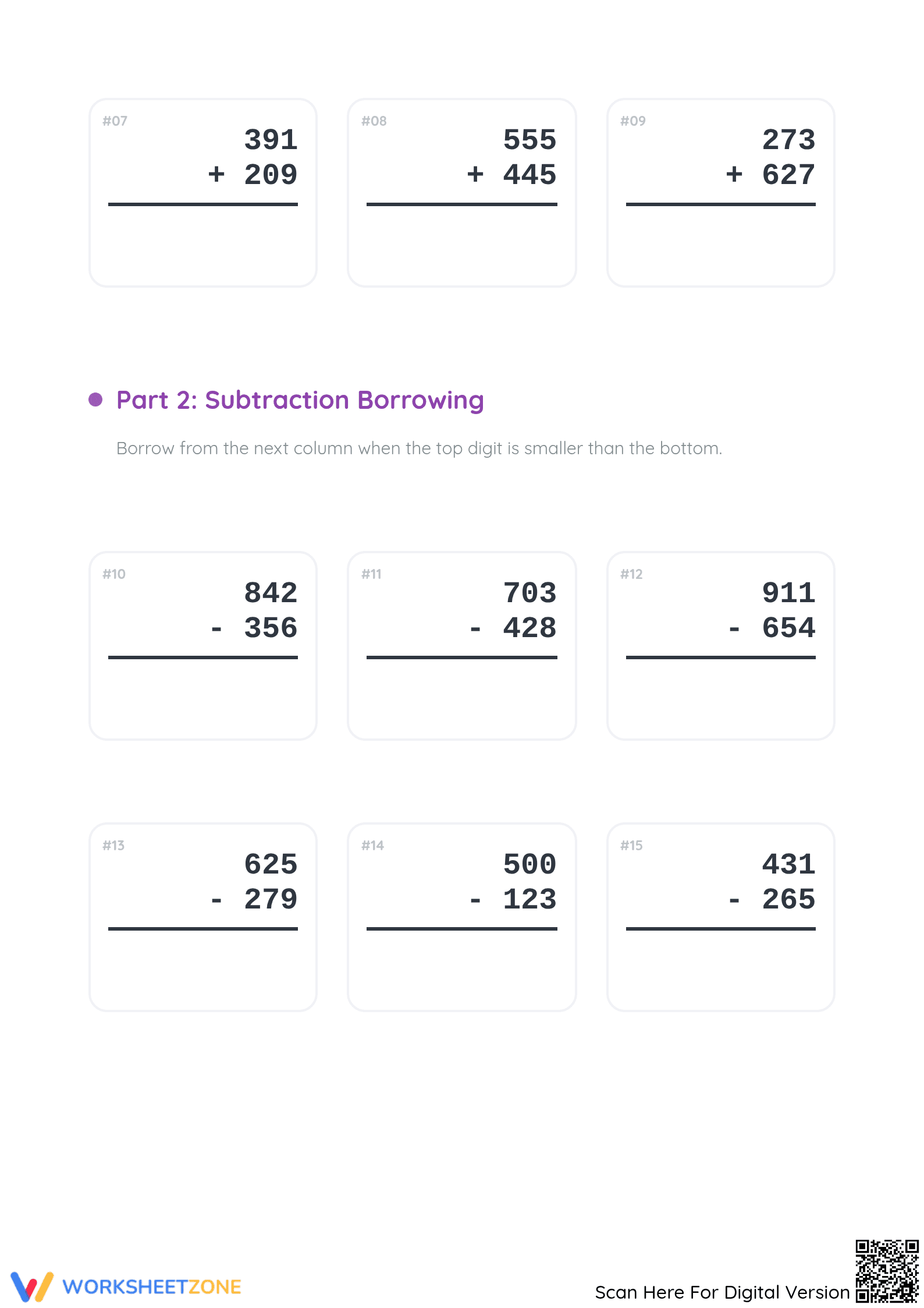 Essential Regrouping Mastery Worksheet | Grade 2-5 Math - Page 2