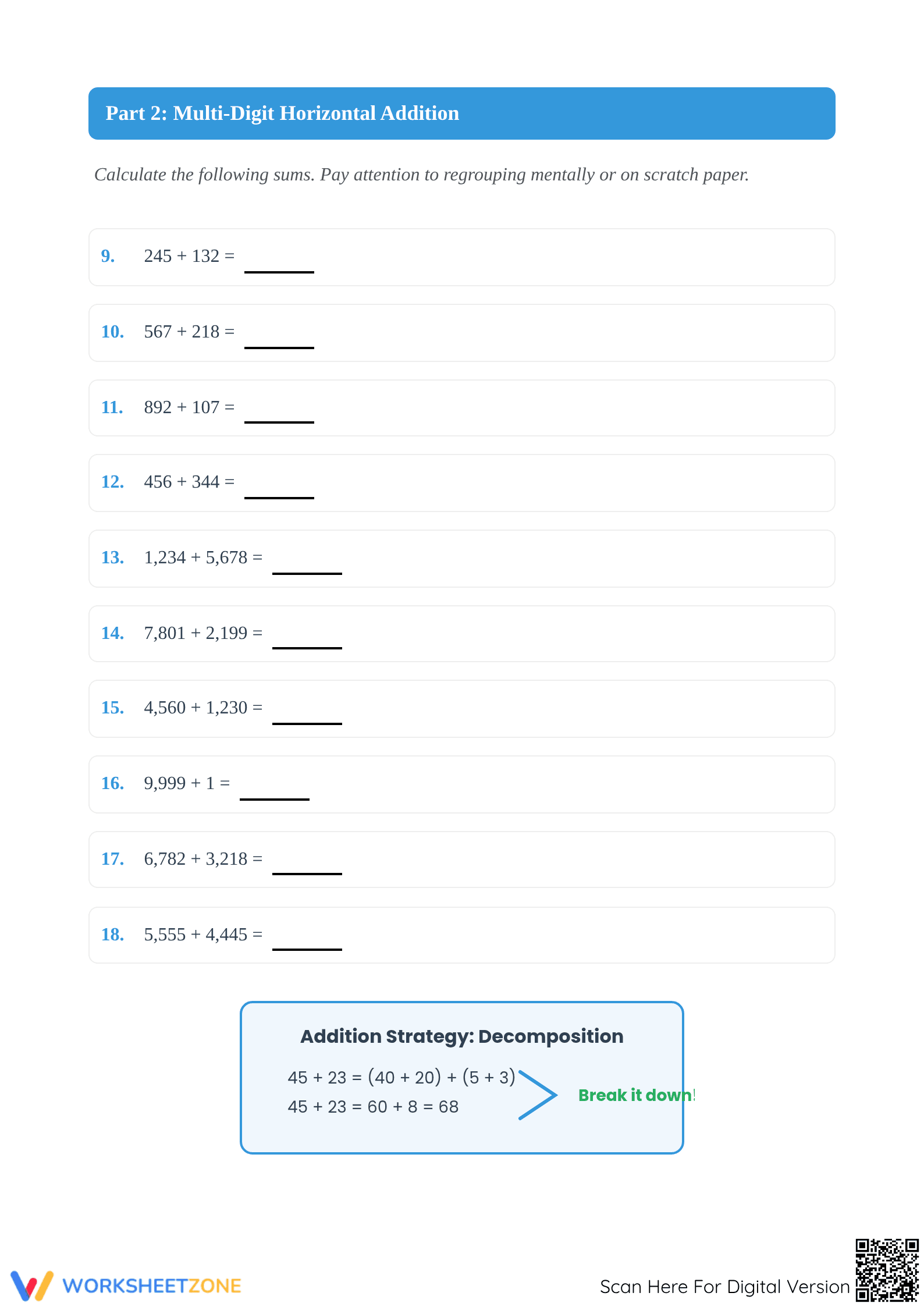 Multi-Digit Addition Mastery Worksheet | Essential Grade 4-5 - Page 2