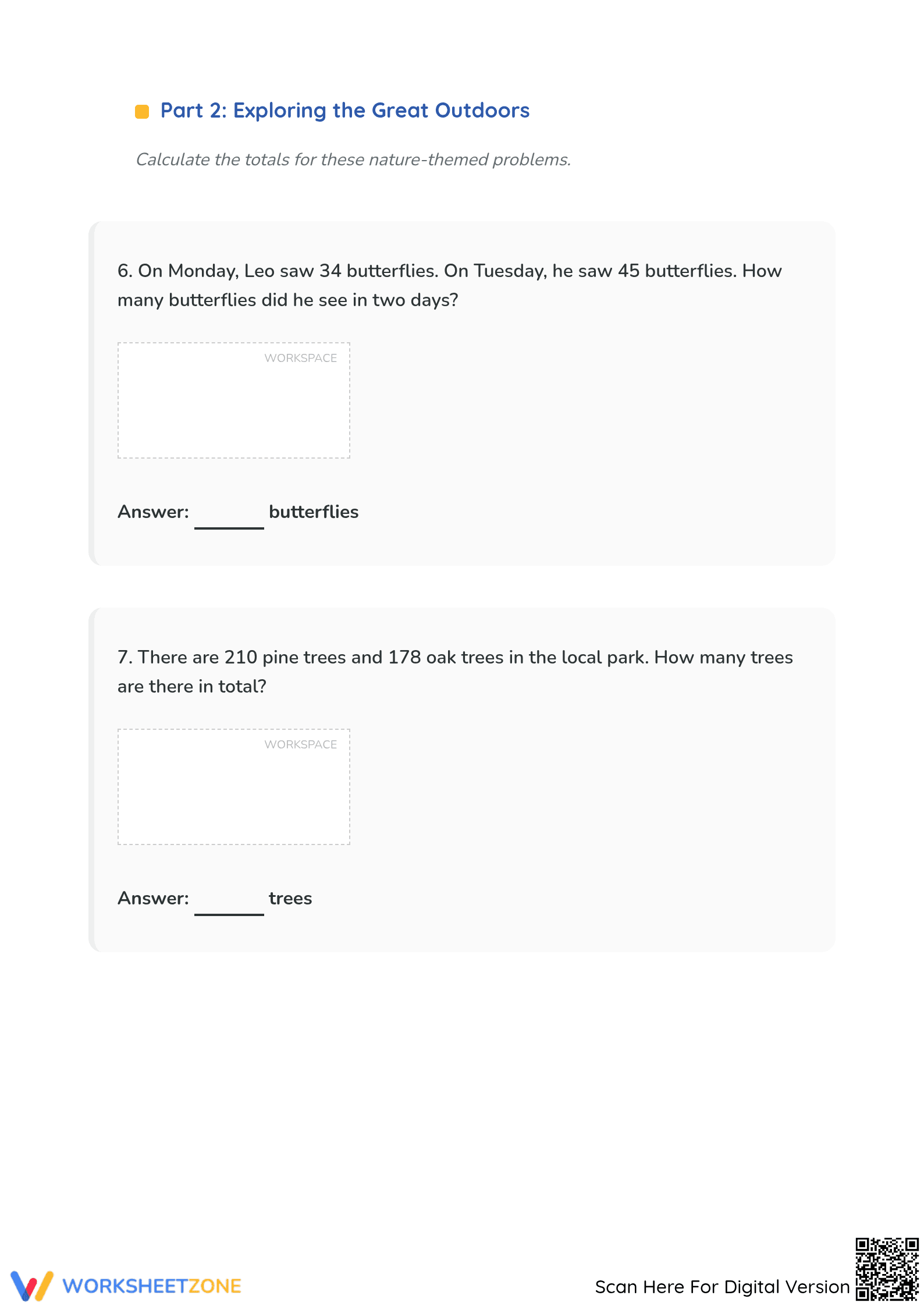 Essential Addition without Regrouping Word Problems - Page 4