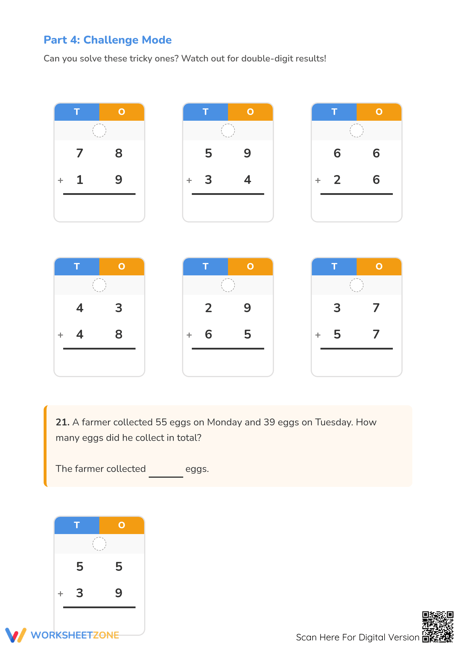 Printable Addition with Regrouping Worksheet | Grade 2-4 - Page 4