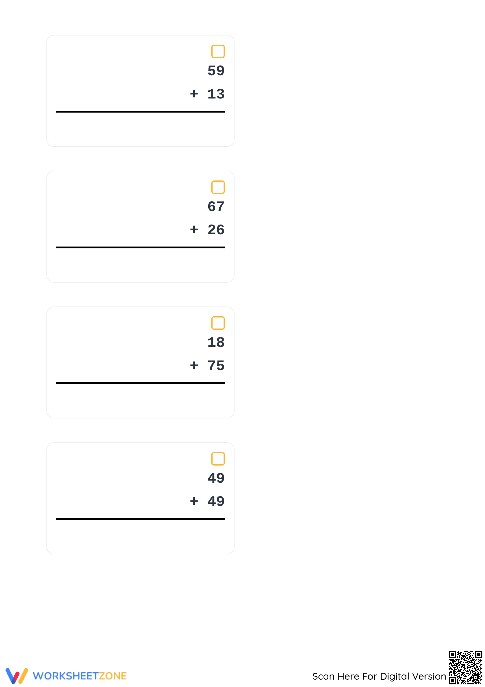 Printable Grade 3 Addition with Regrouping Mastery Worksheet - Page 3