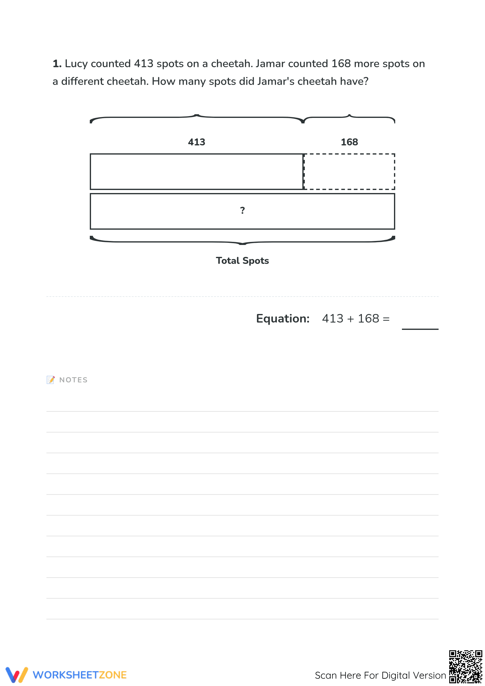 Printable Addition Word Problems Worksheet | Grade 3 Math - Page 2