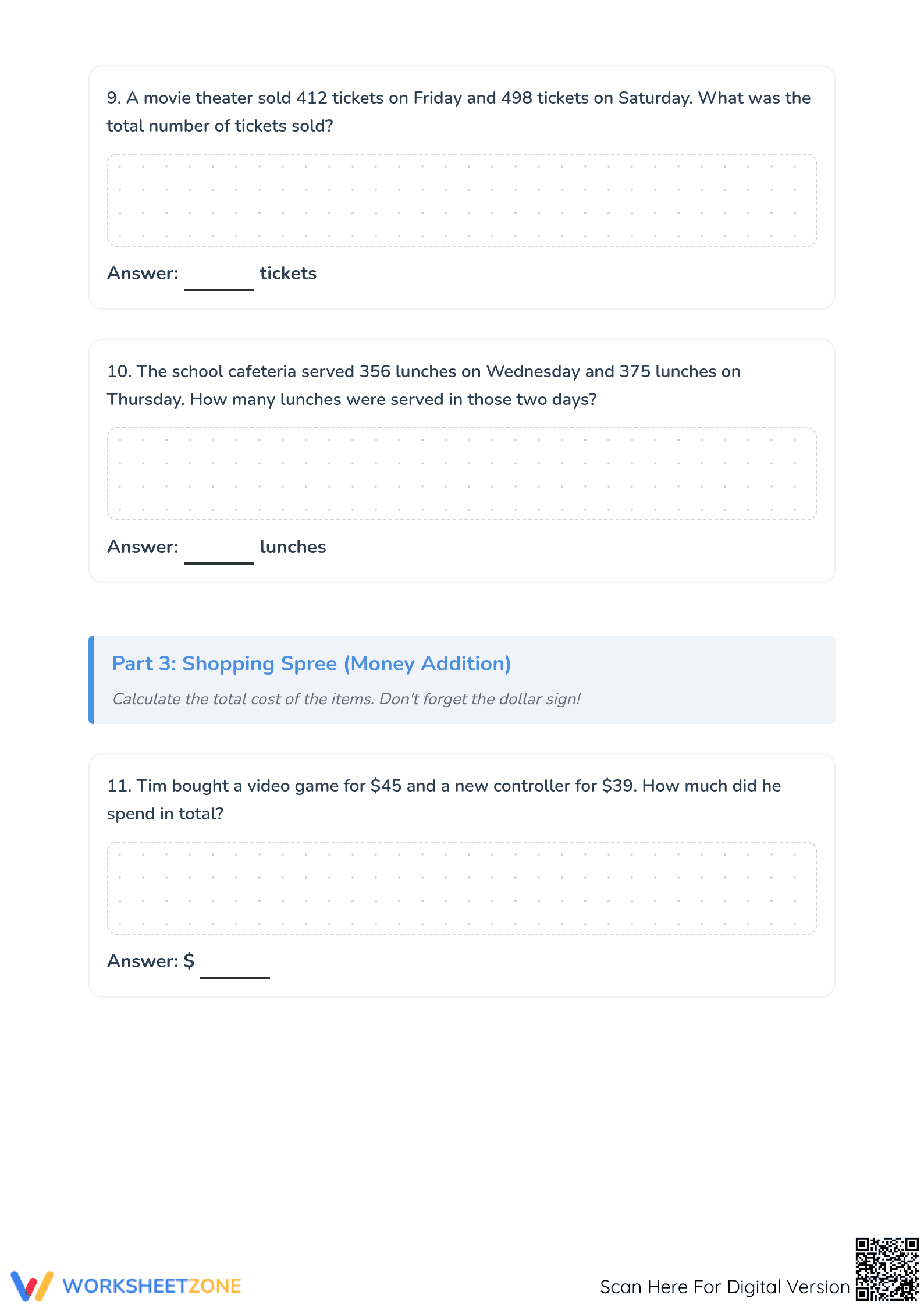 Essential Addition with Regrouping Worksheet | Grade 3 Math - Page 4