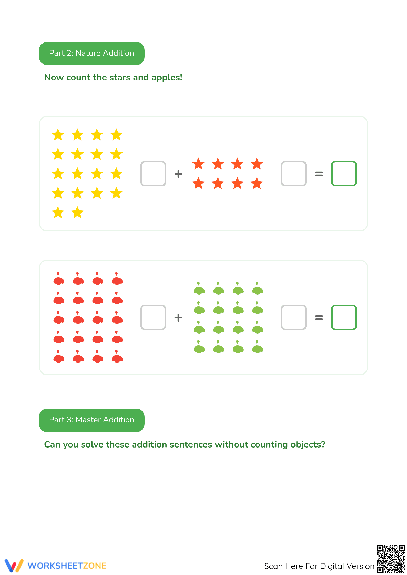 Printable Addition to 20 Worksheet | Grade 1 Math - Page 2