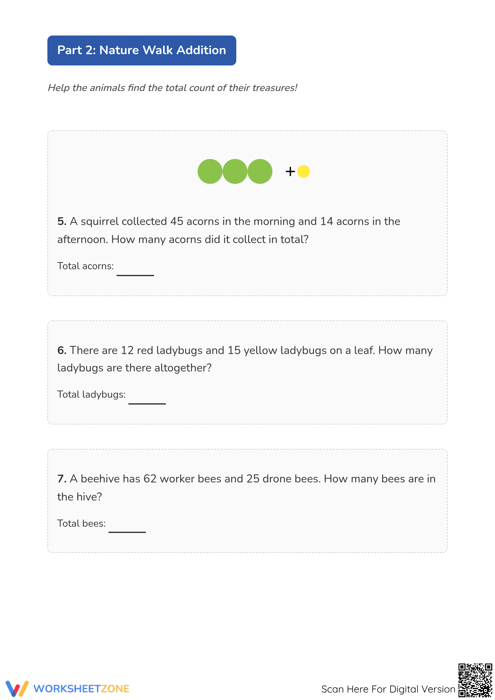 Printable Grade 2 Addition (No Regrouping) Worksheet - Page 3