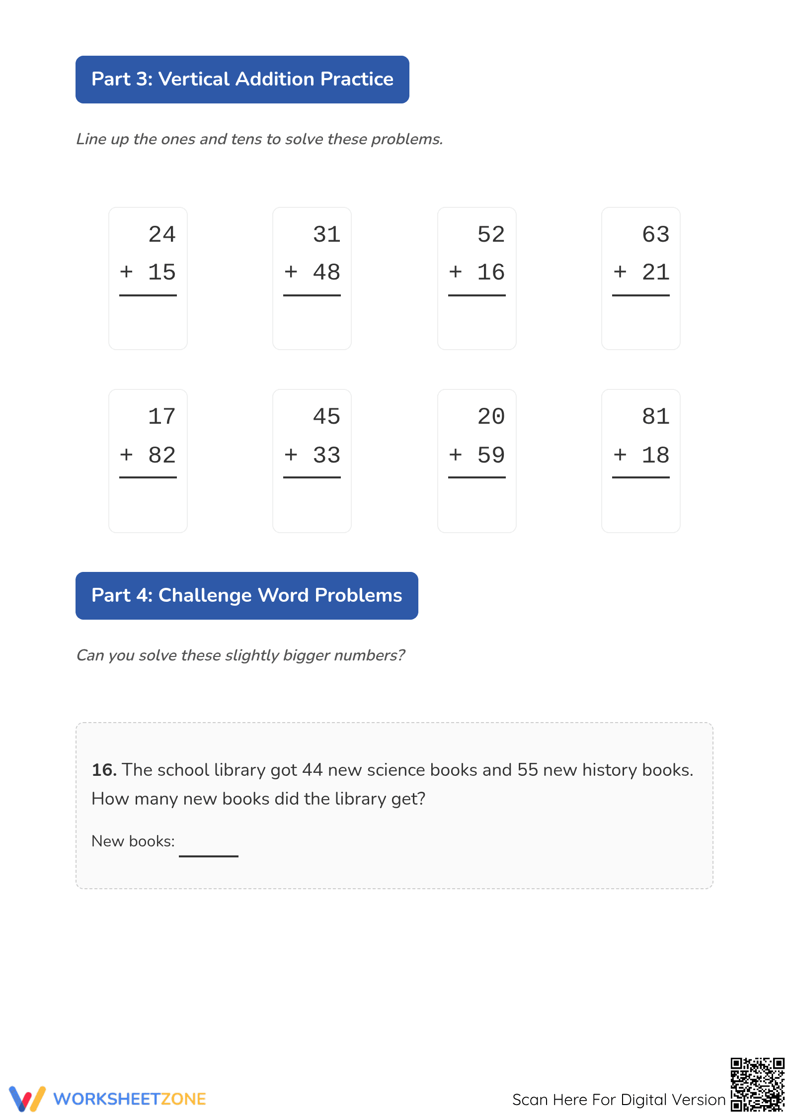 Printable Grade 2 Addition (No Regrouping) Worksheet - Page 4