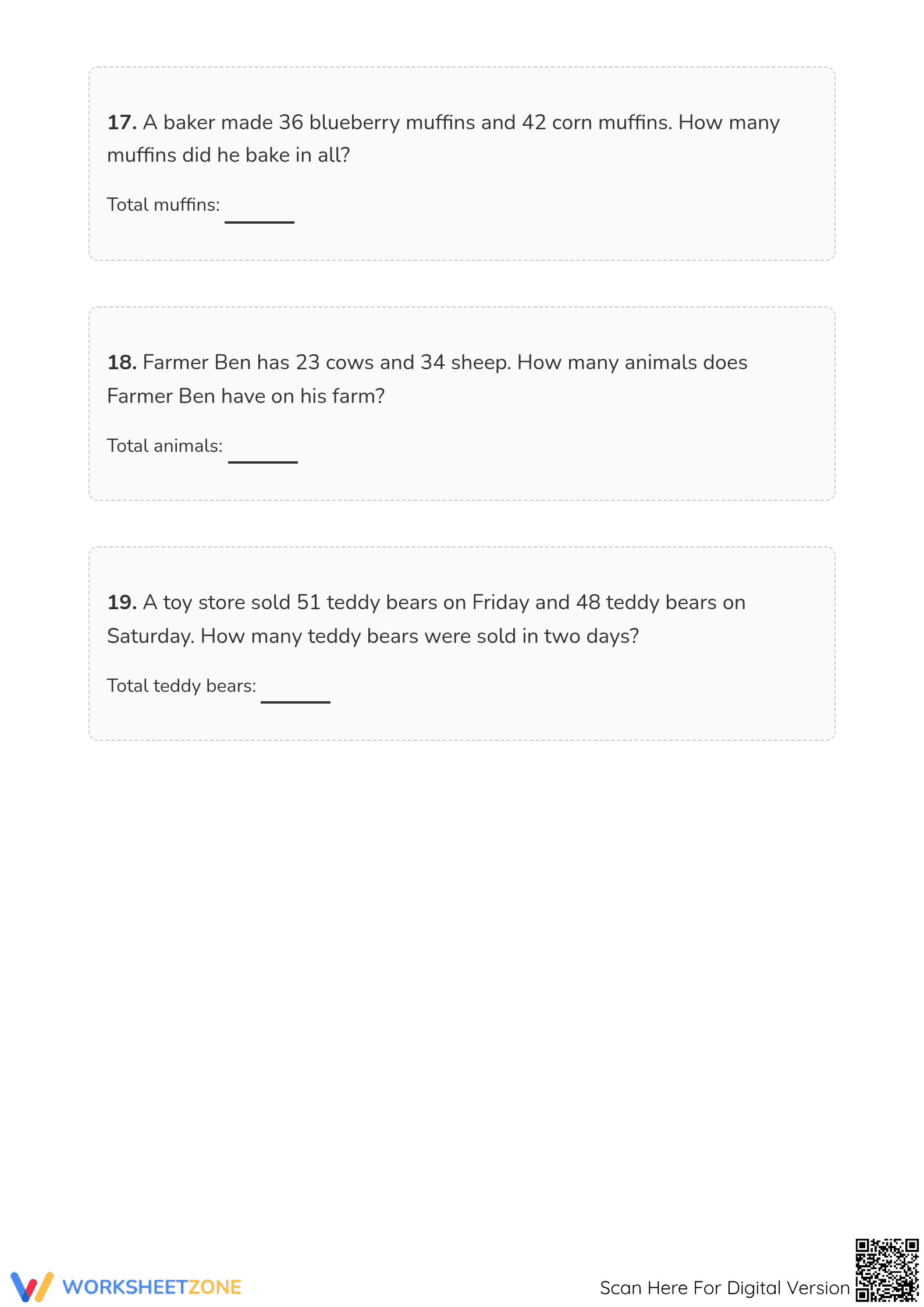 Printable Grade 2 Addition (No Regrouping) Worksheet - Page 5