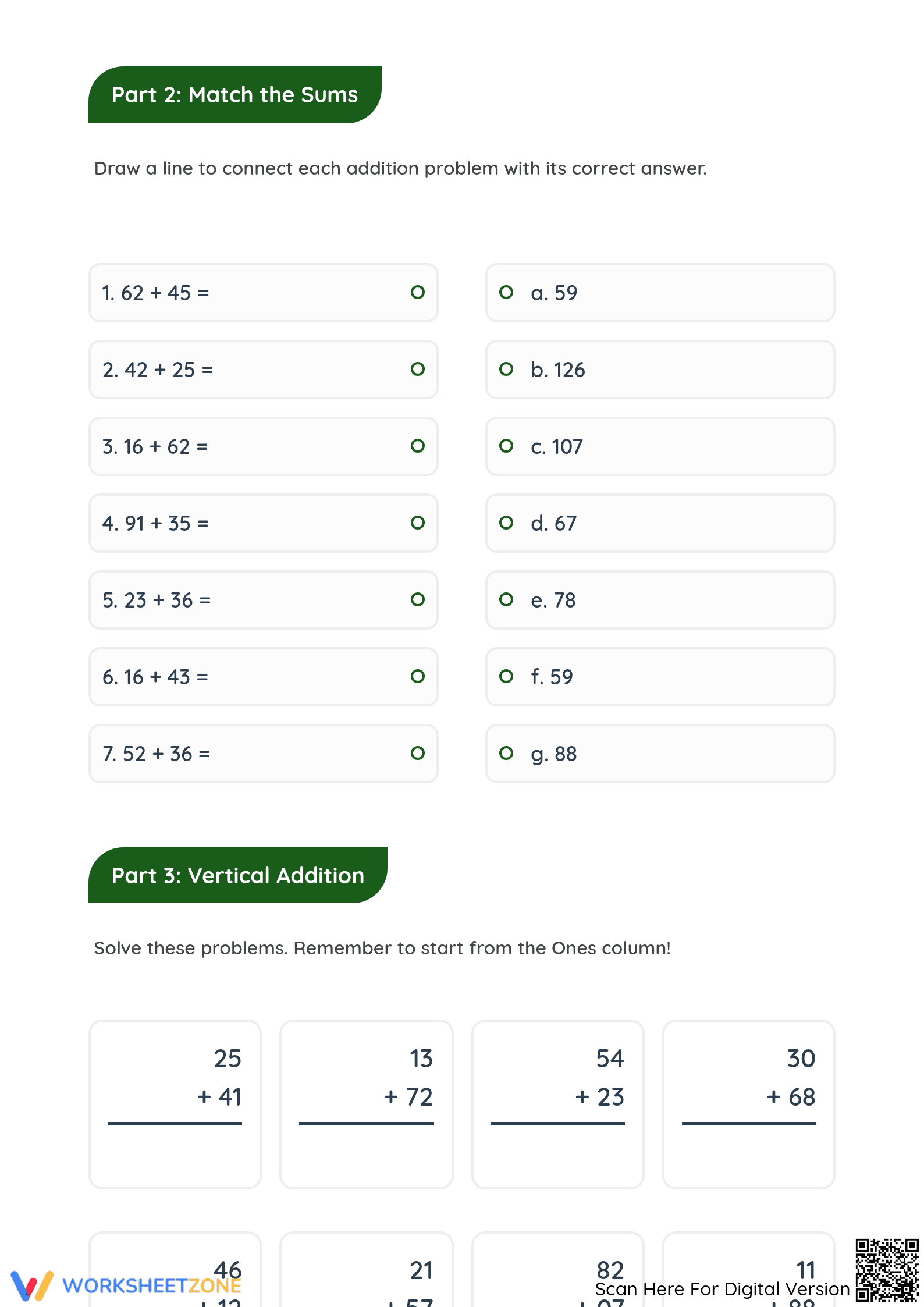 Essential 2-Digit Addition Worksheet | Grade 2 Math - Page 3
