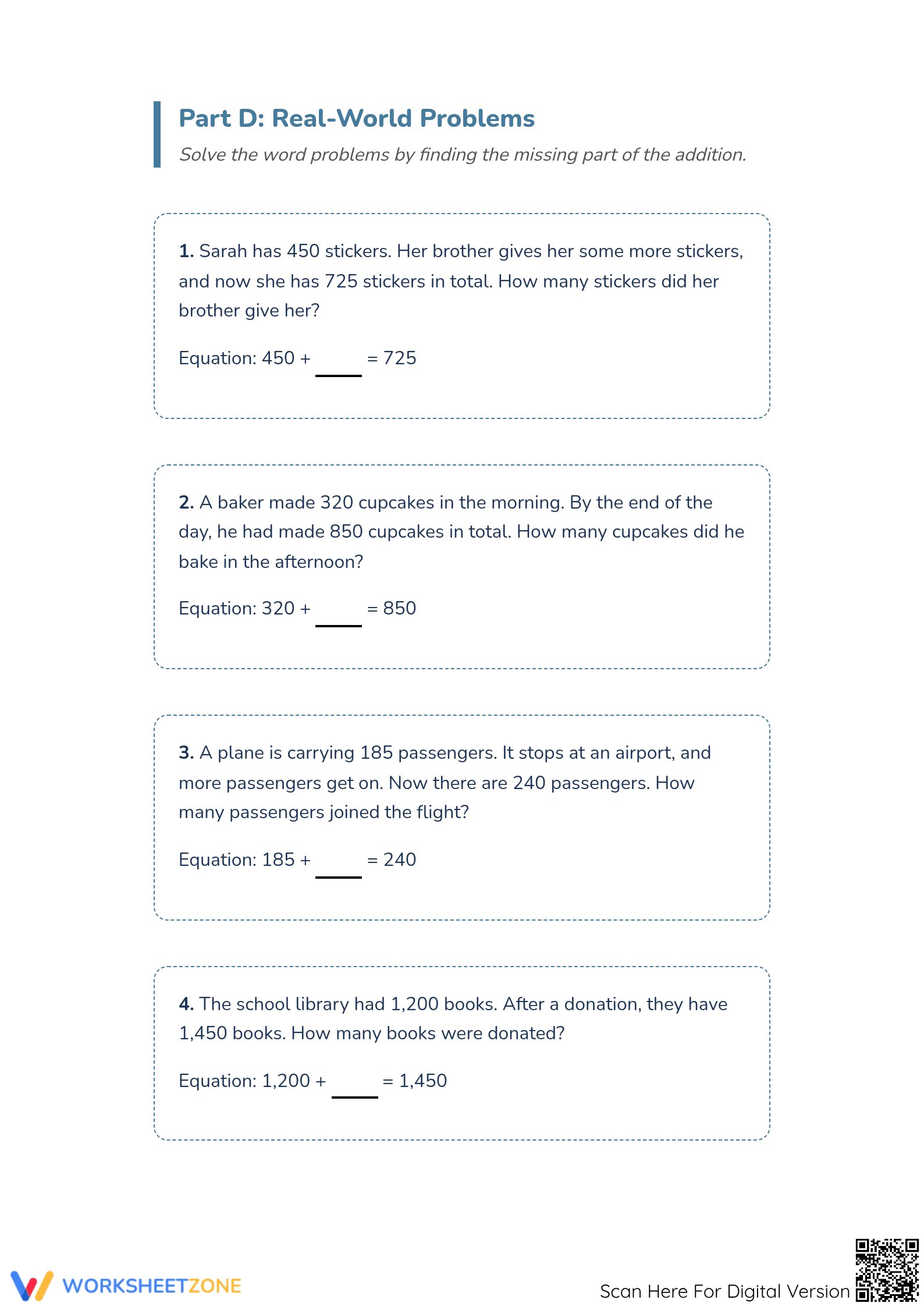 Essential Addition Missing Numbers Challenge | Grade 3-5 - Page 3