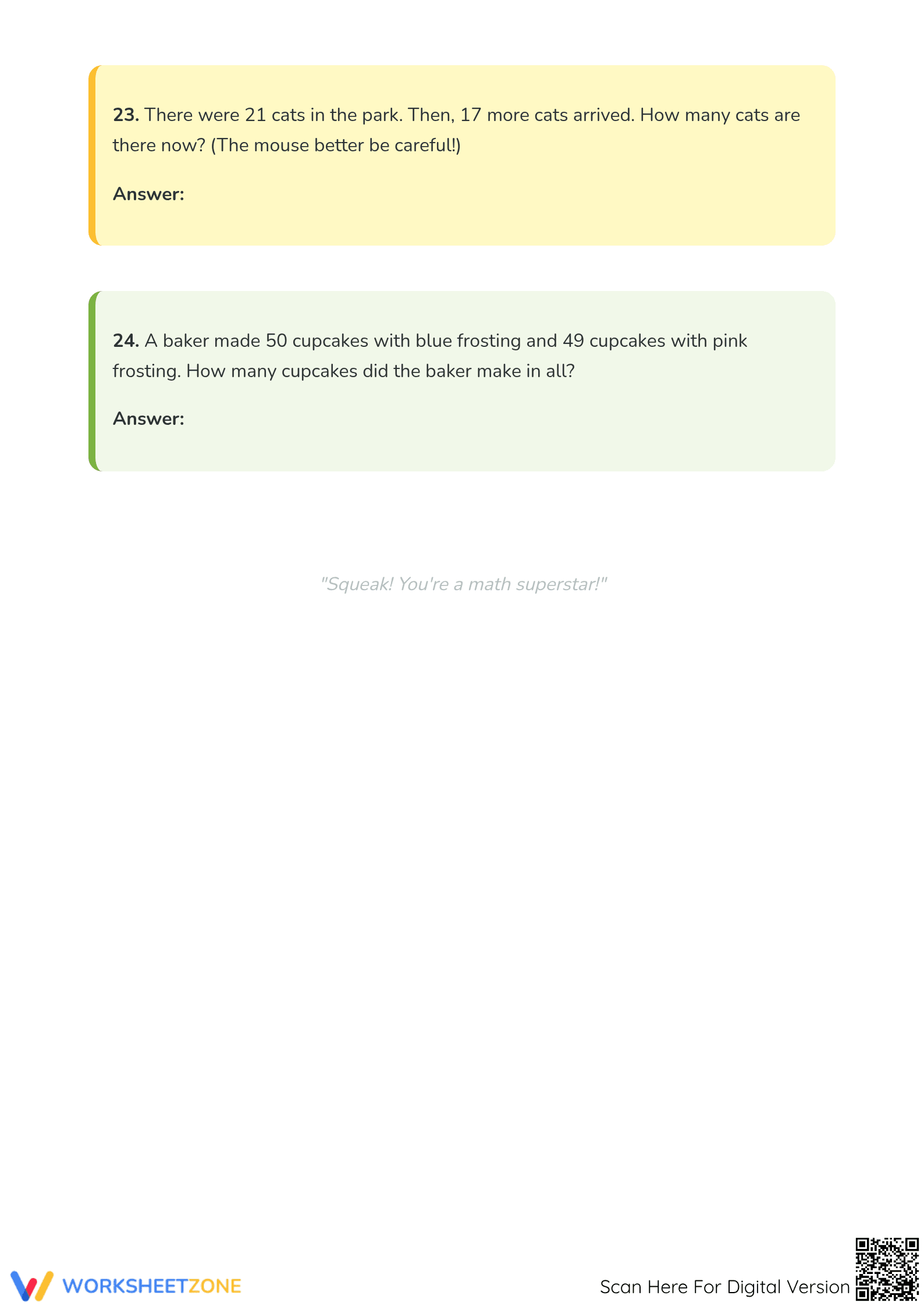Essential Addition Within 100 Puzzle Worksheet | Grade 2 - Page 4