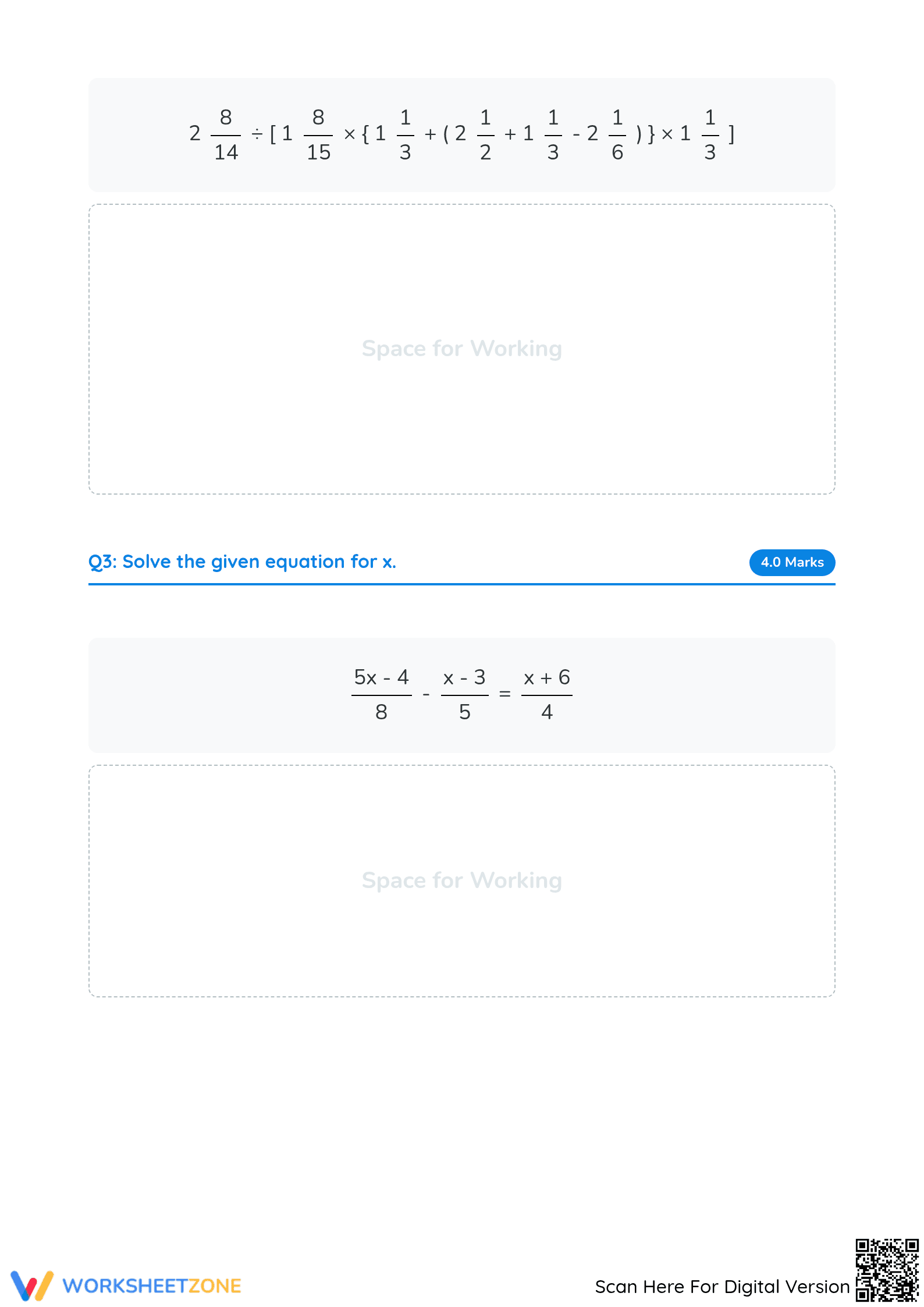 Essential Grade 6 Math Admission Test | Aligned Worksheet - Page 2