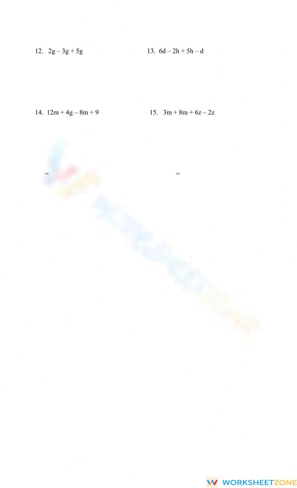 Simplify Expressions with This Practice Worksheet - Page 2