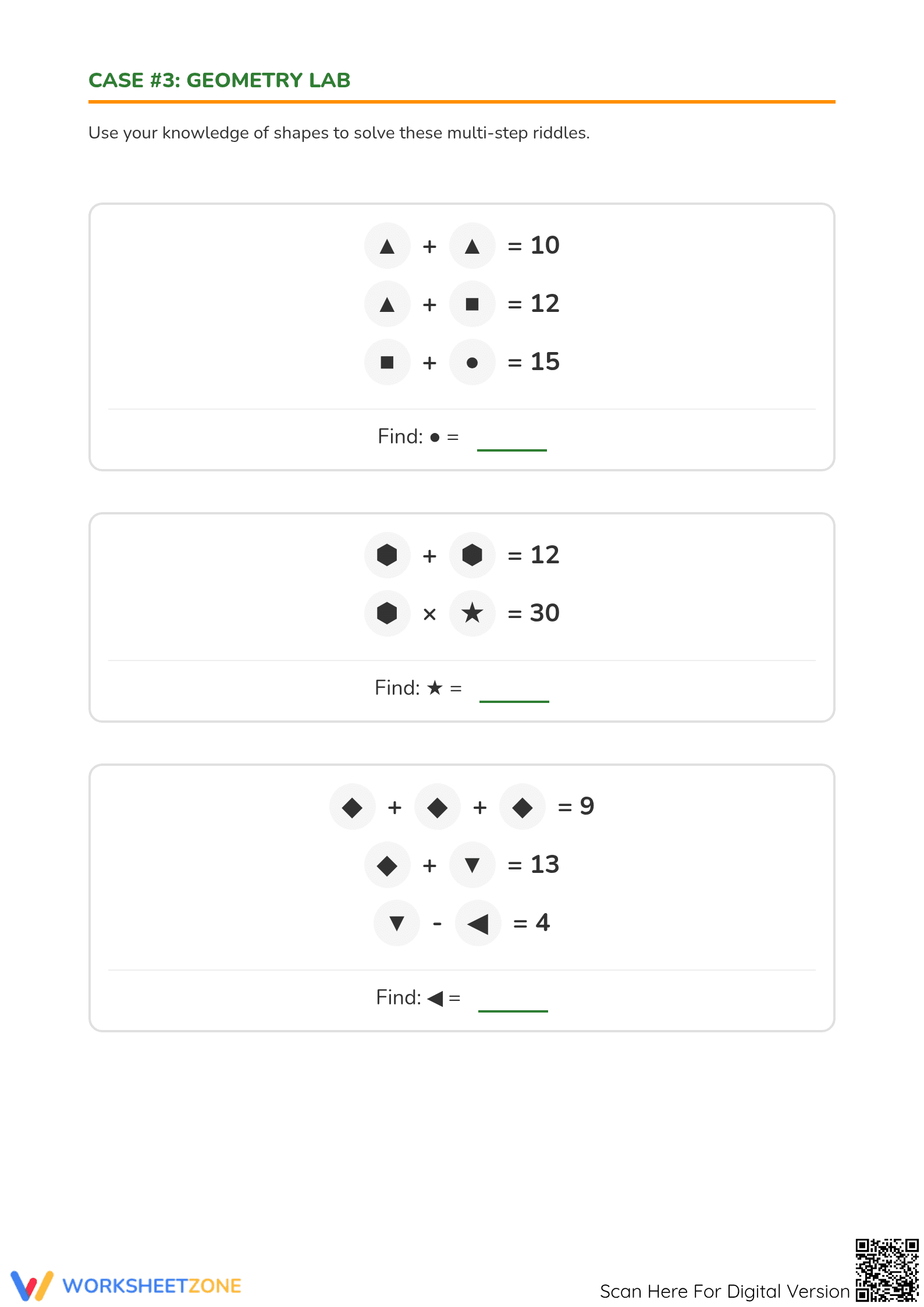 Algebra Symbol Logic Worksheet | Grade 6 Essential - Page 3