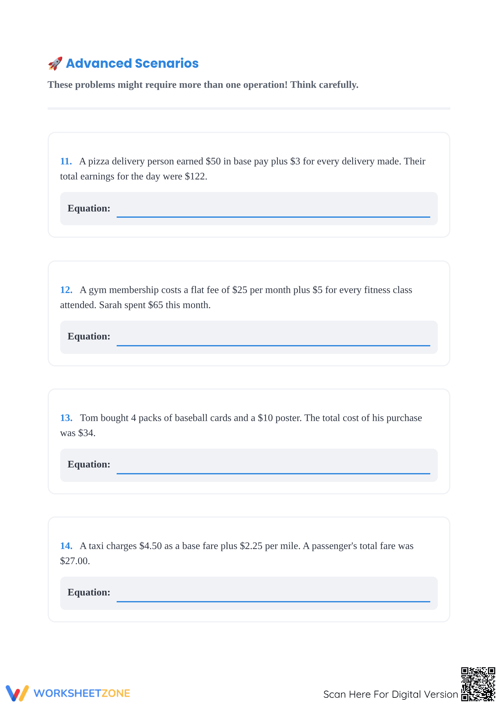 Essential Writing Equations Worksheet | Grade 6-8 Math - Page 4