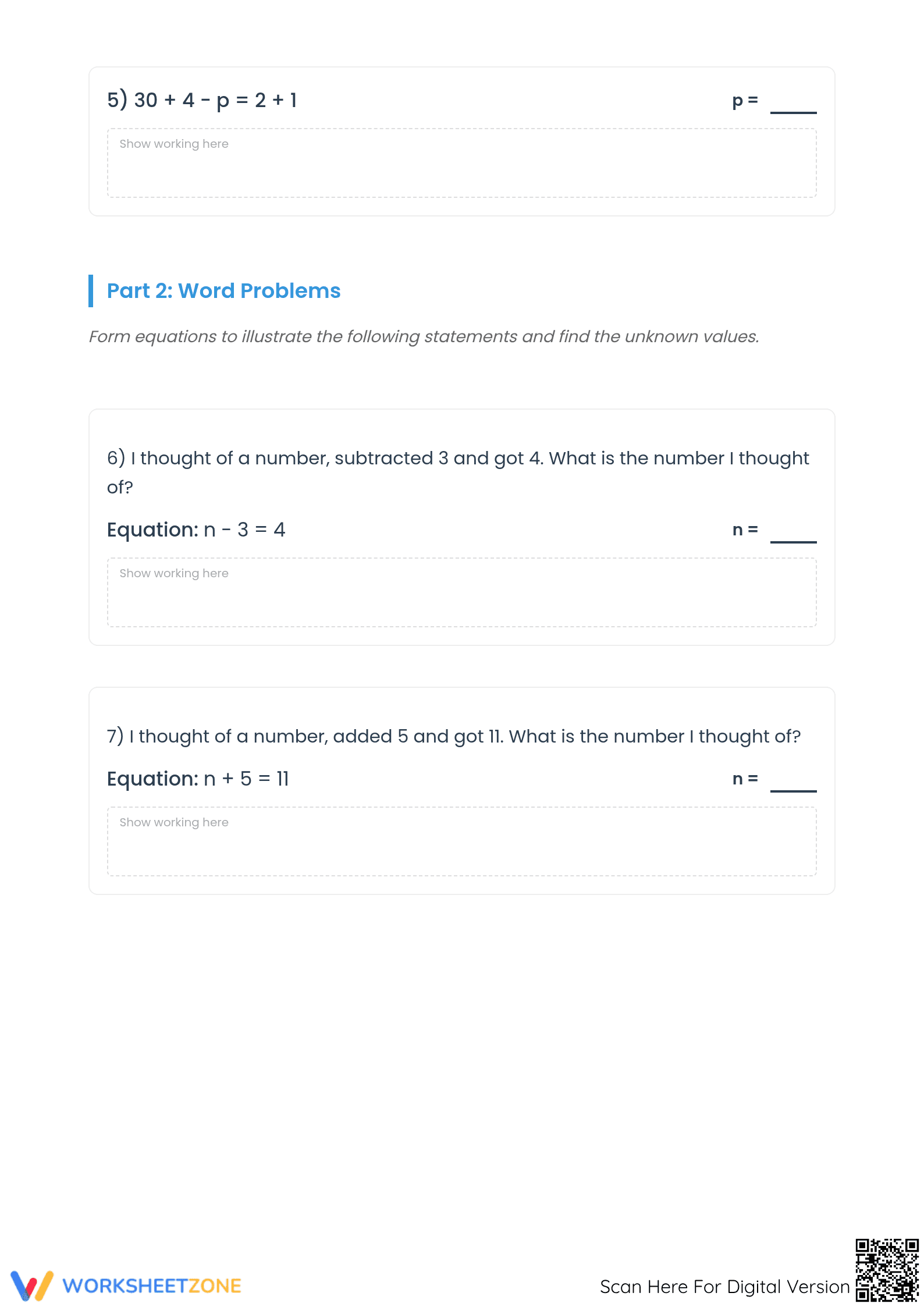 7.EE.B.4 Worksheet: Algebra & Integers — Grade 7 Ready - Page 2