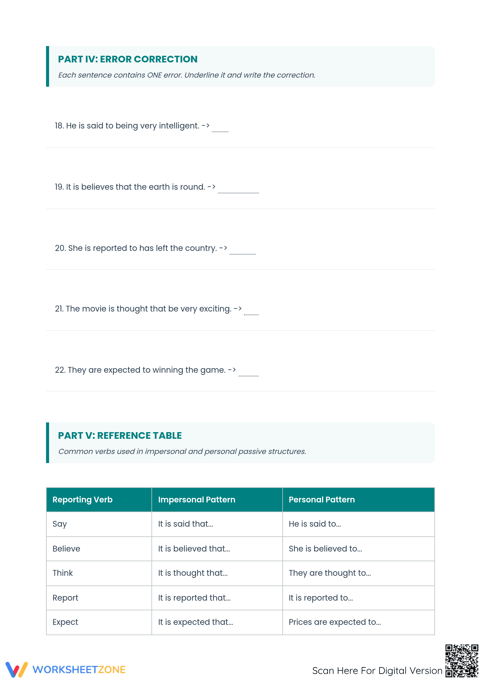 Essential Impersonal & Personal Passive Worksheet | Grade 9 - Page 4