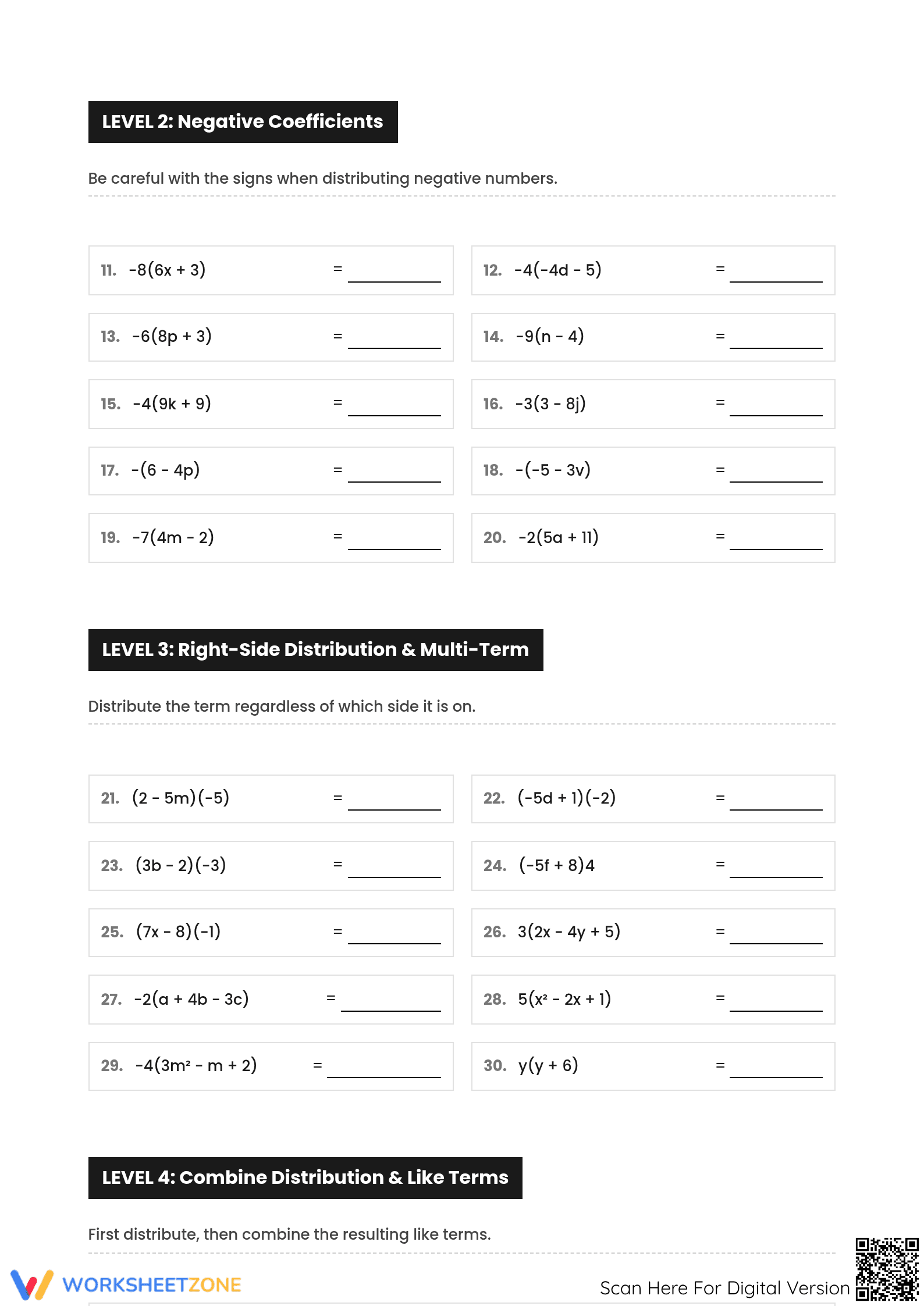 Essential Distributive Property Worksheet | Grade 7 Aligned - Page 2