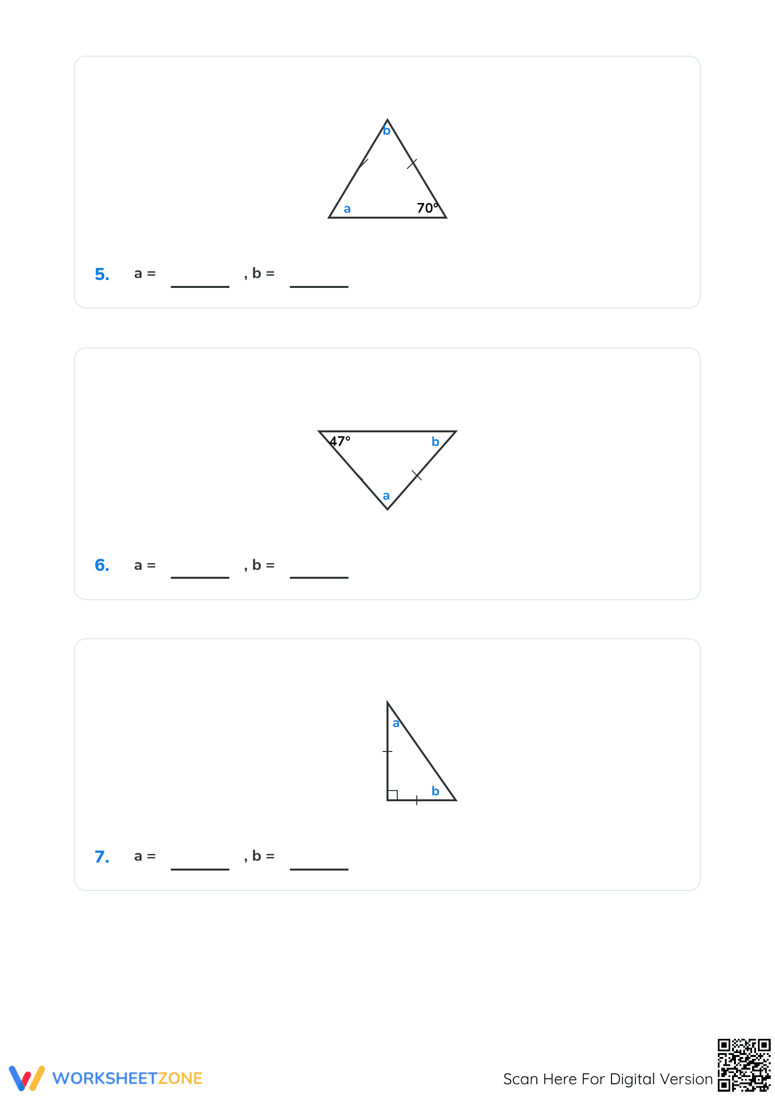 Printable Geometry: Calculating Missing Angles Worksheet - Page 3
