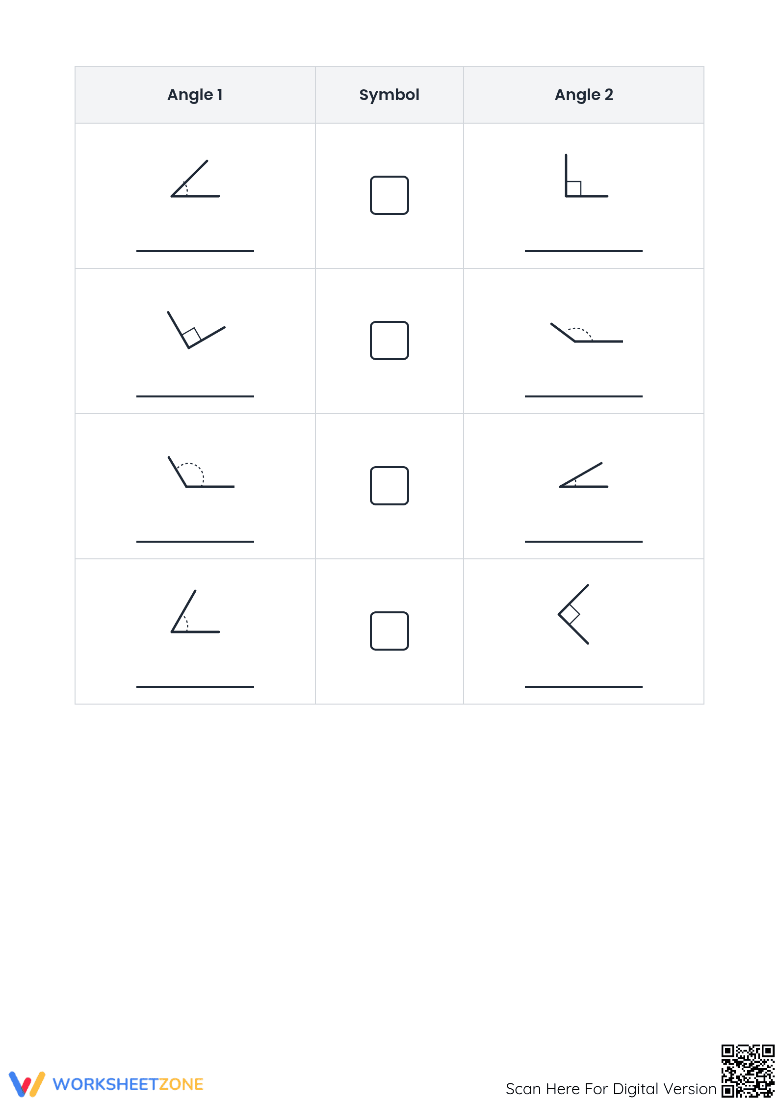 Grade 4 Comparing Angles — Printable No-Prep Worksheet - Page 2