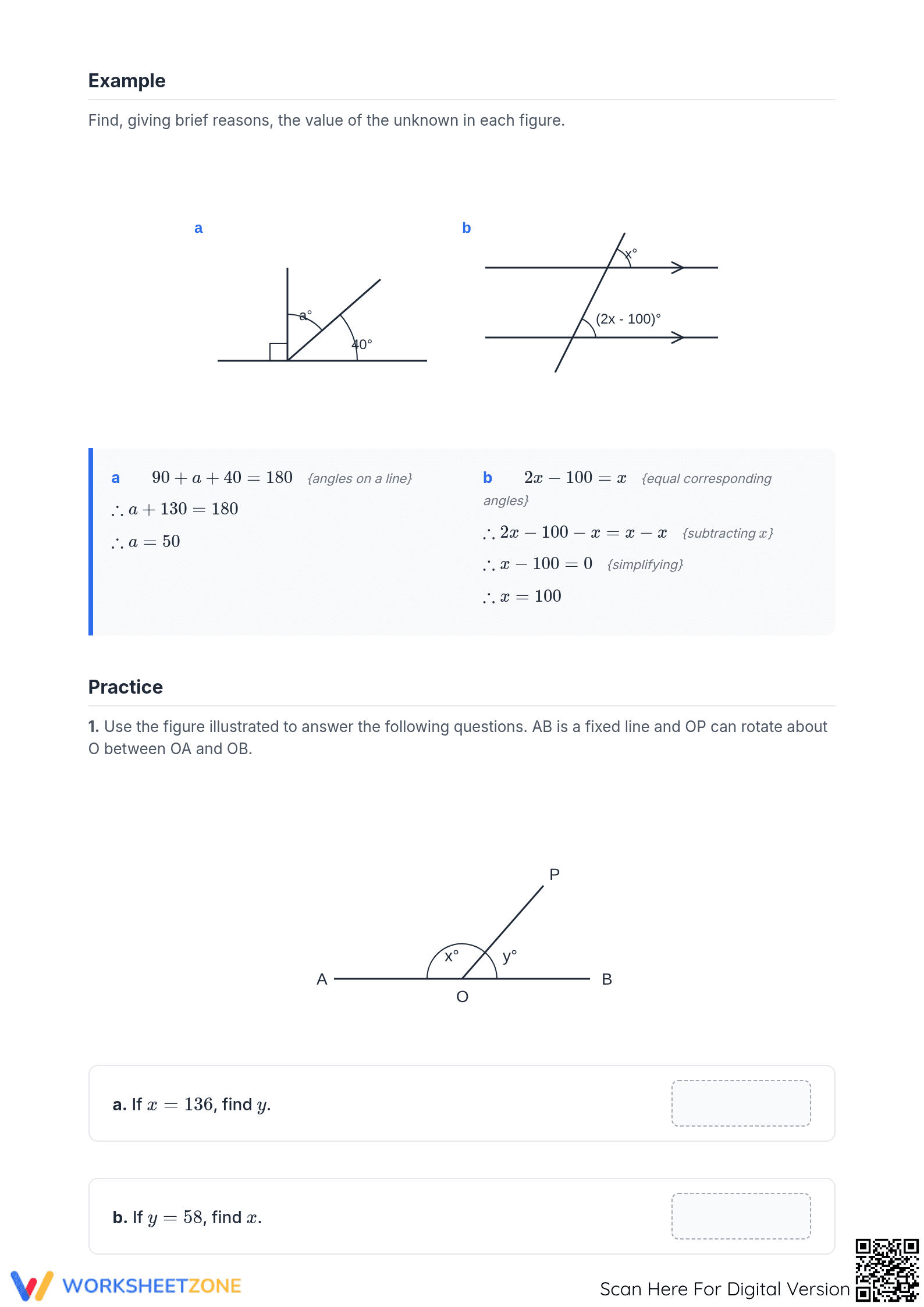 Angle Properties Printable Worksheet | Grade 7 Math - Page 2