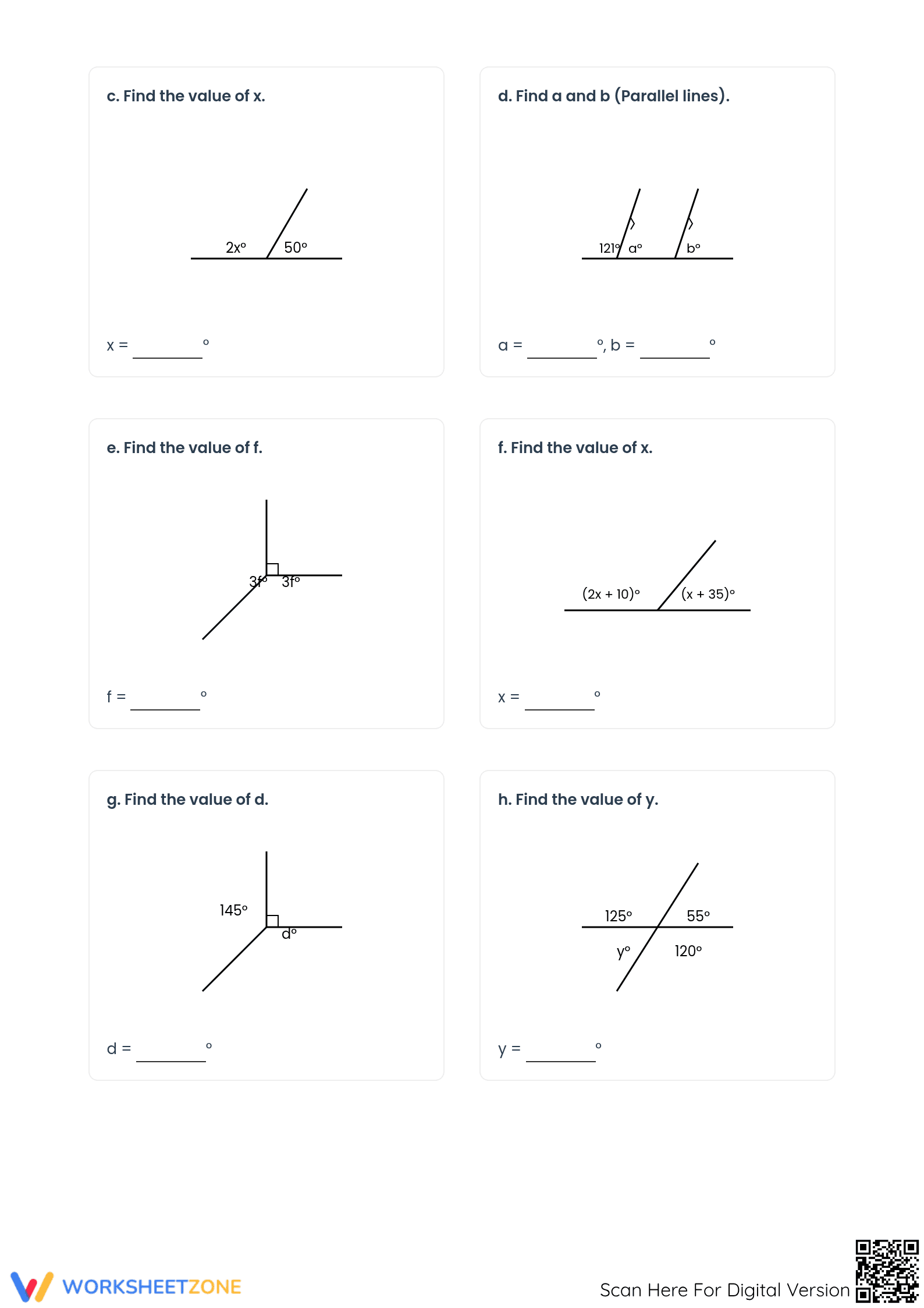 Essential Angle Properties Worksheet | Grade 8-10 Ready - Page 2