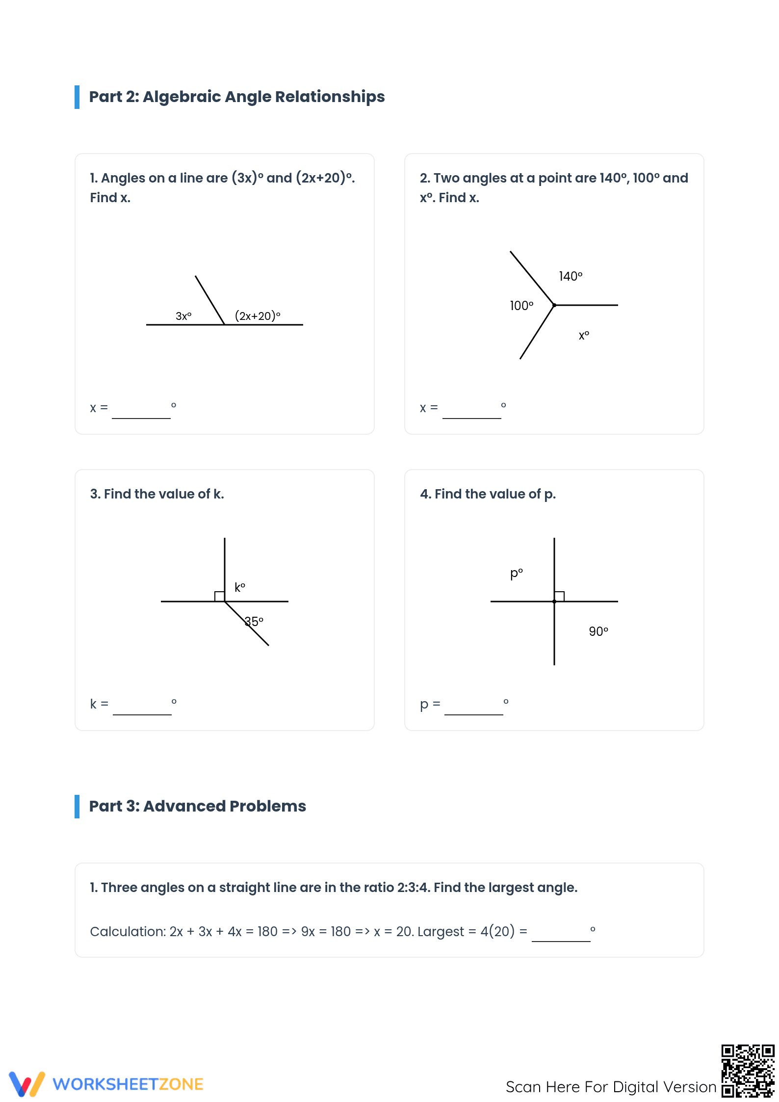 Essential Angle Properties Worksheet | Grade 8-10 Ready - Page 3