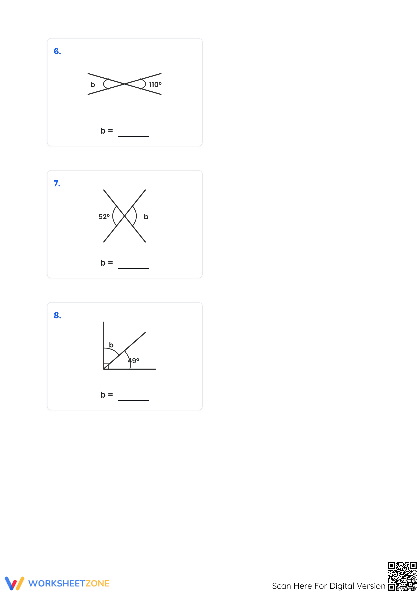 Angle Relationship Worksheet | Essential Grade 7 Math - Page 3