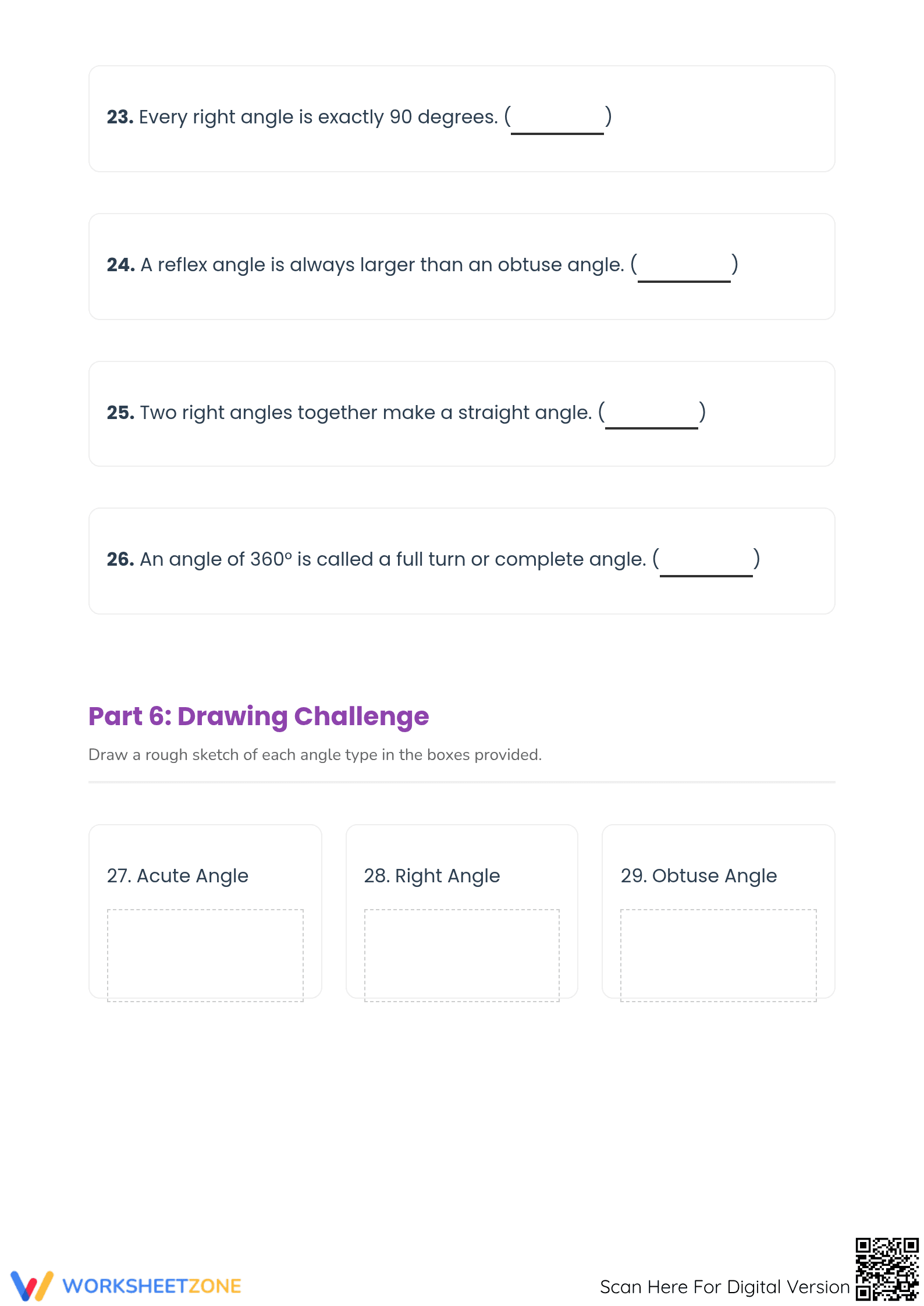 Essential Types of Angles Worksheet | Grades 4-6 Math - Page 4
