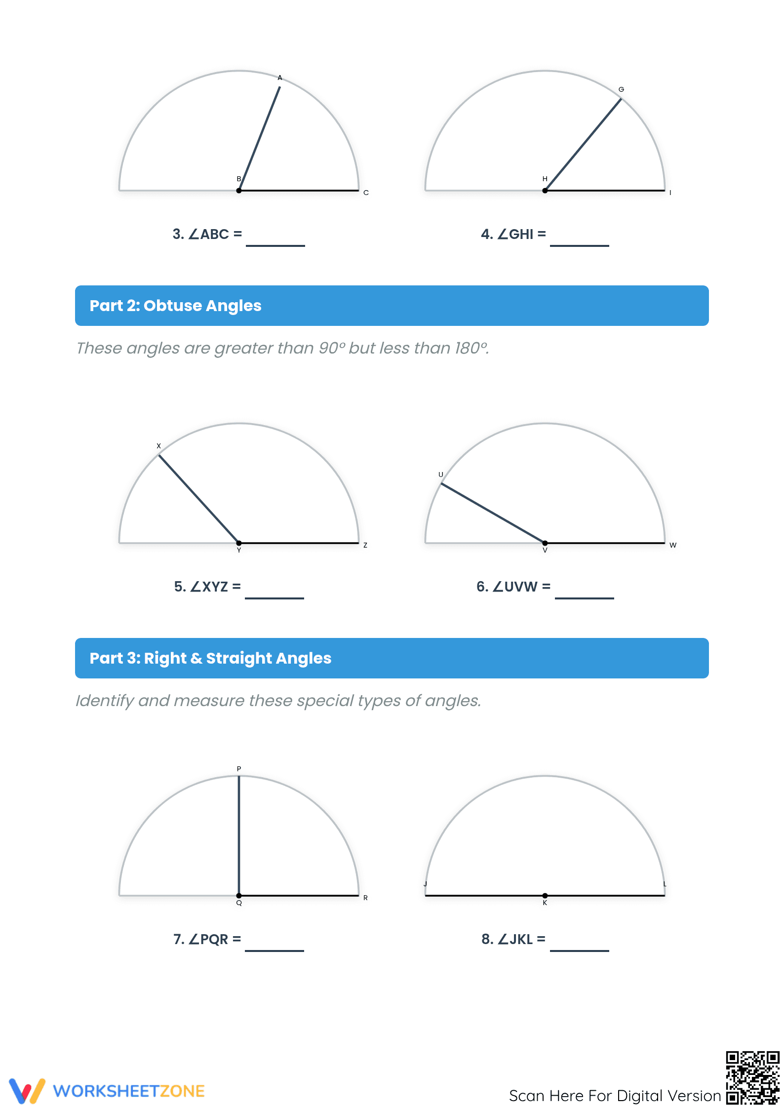 Essential Using a Protractor Worksheet | Grade 5-7 Math - Page 2