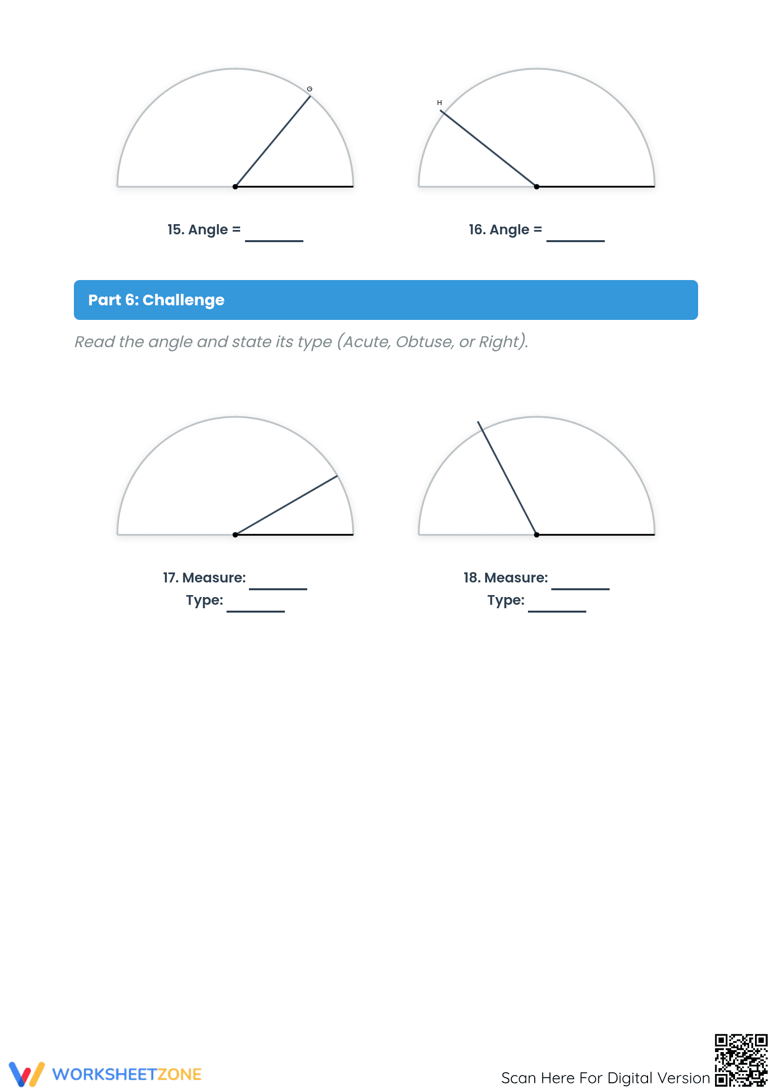 Essential Using a Protractor Worksheet | Grade 5-7 Math - Page 4