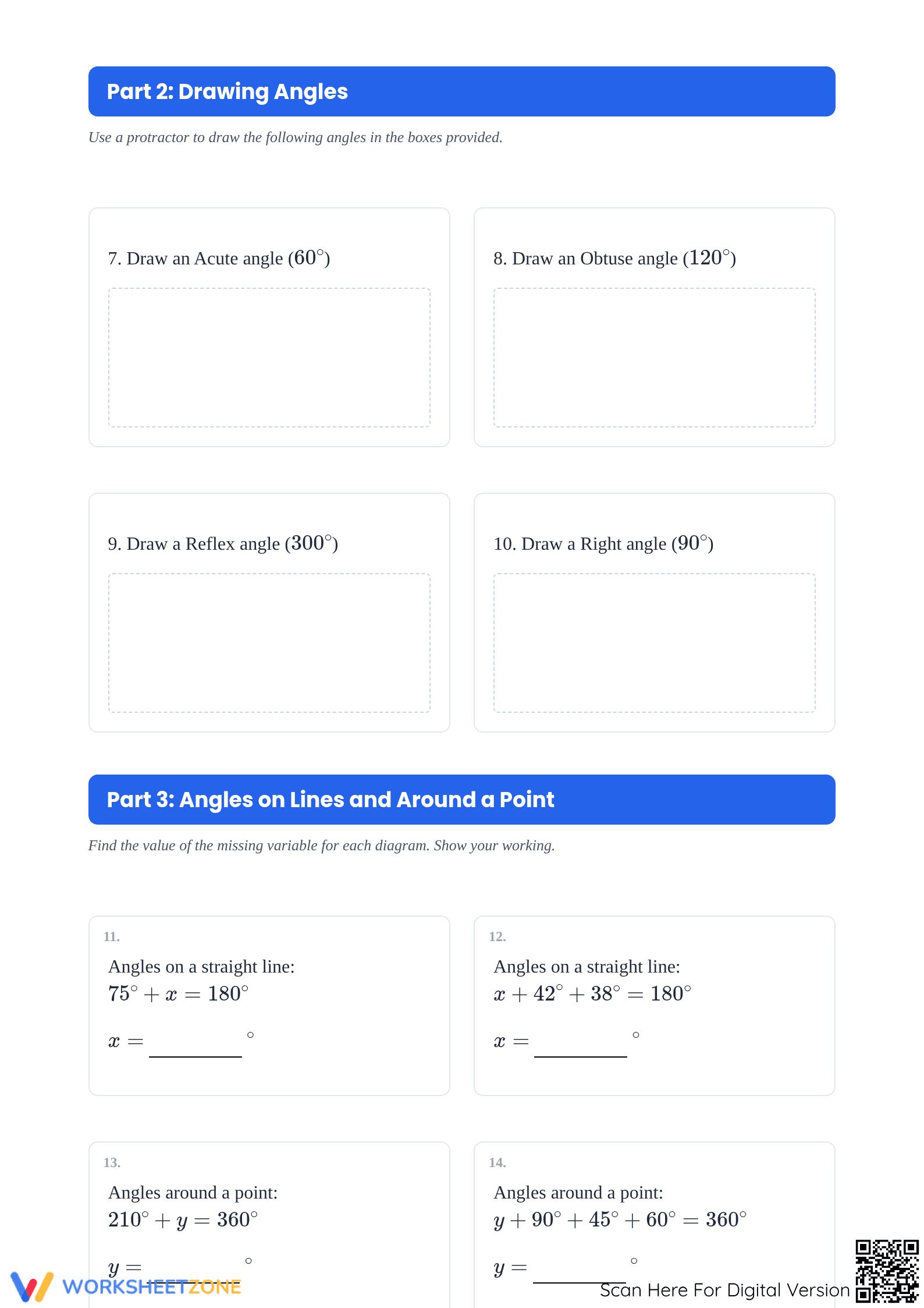 Essential Angles Review Worksheet | Grade 7 Math - Page 2