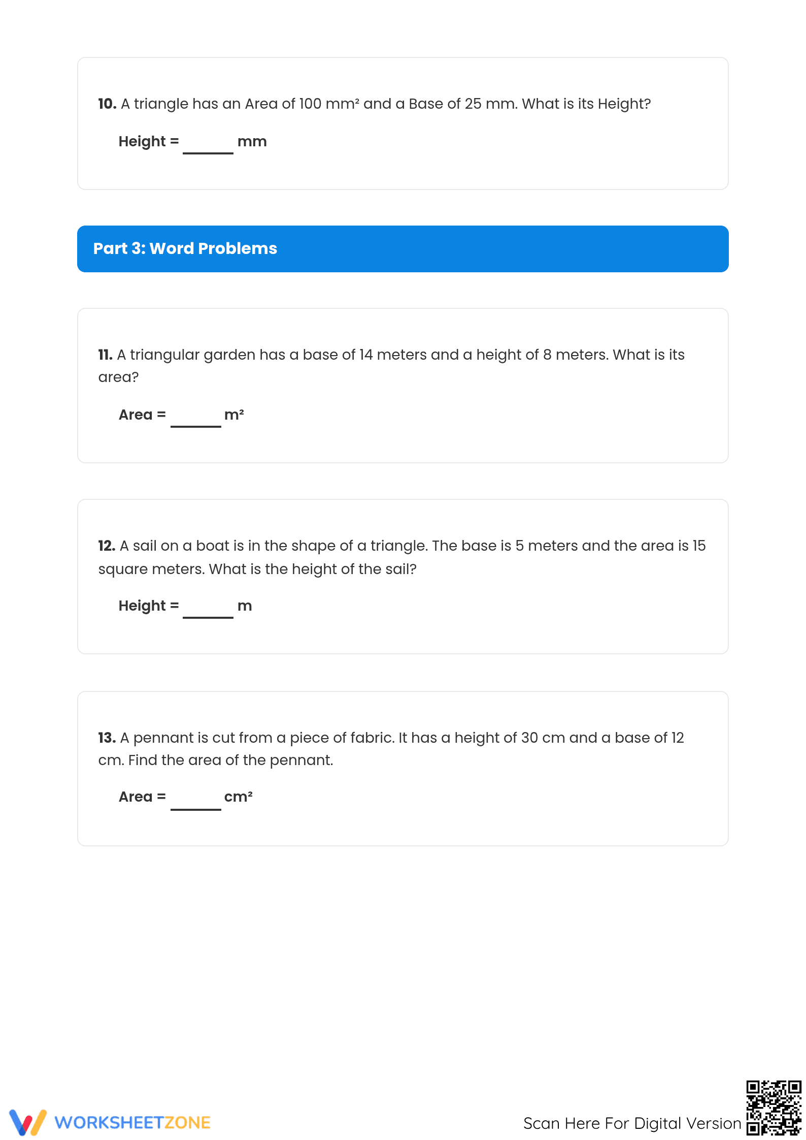 Essential Area of Triangle Worksheet | Grade 6 Math Aligned - Page 4