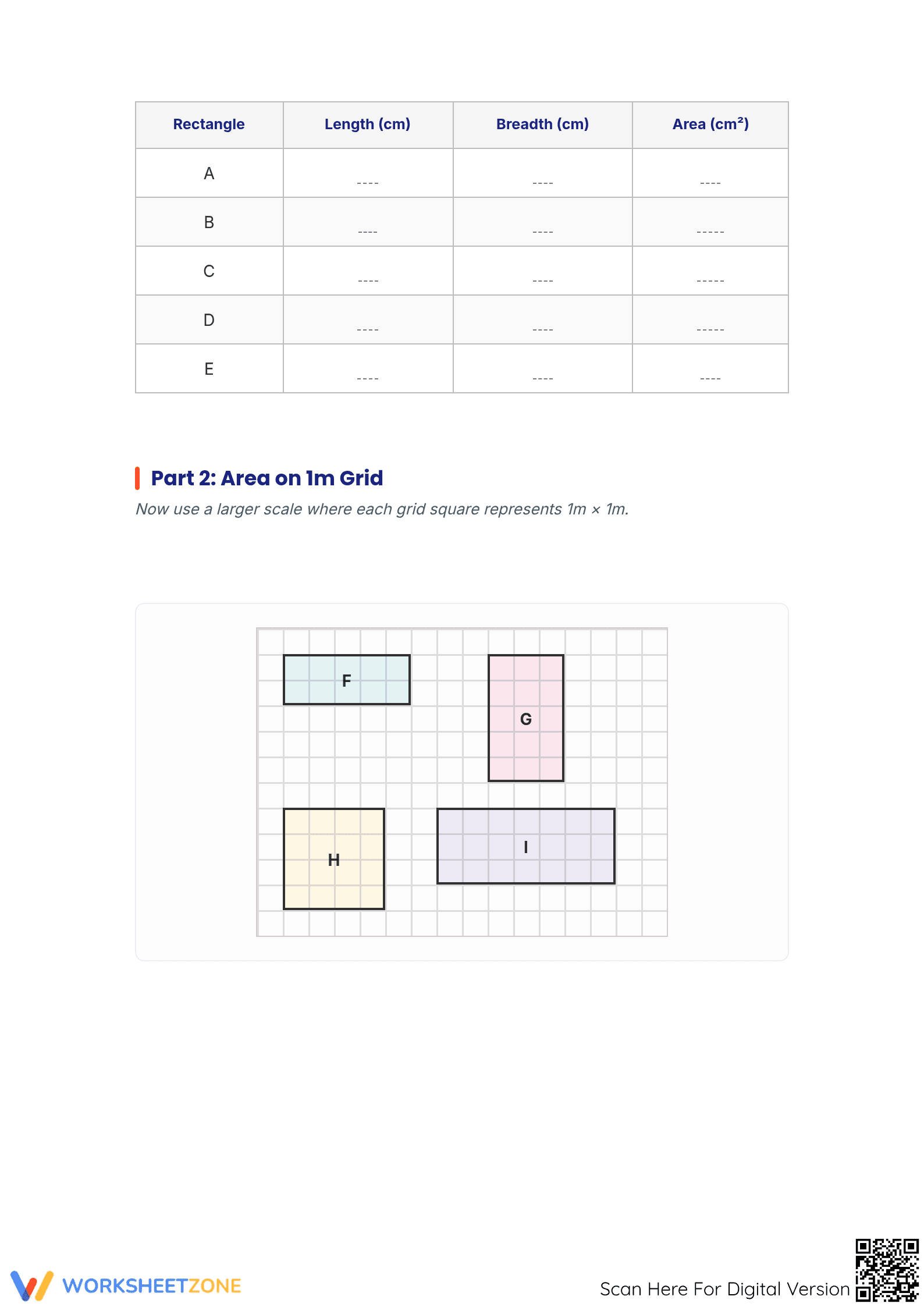 Grade 6 Area and Perimeter — Printable No-Prep Worksheet - Page 2