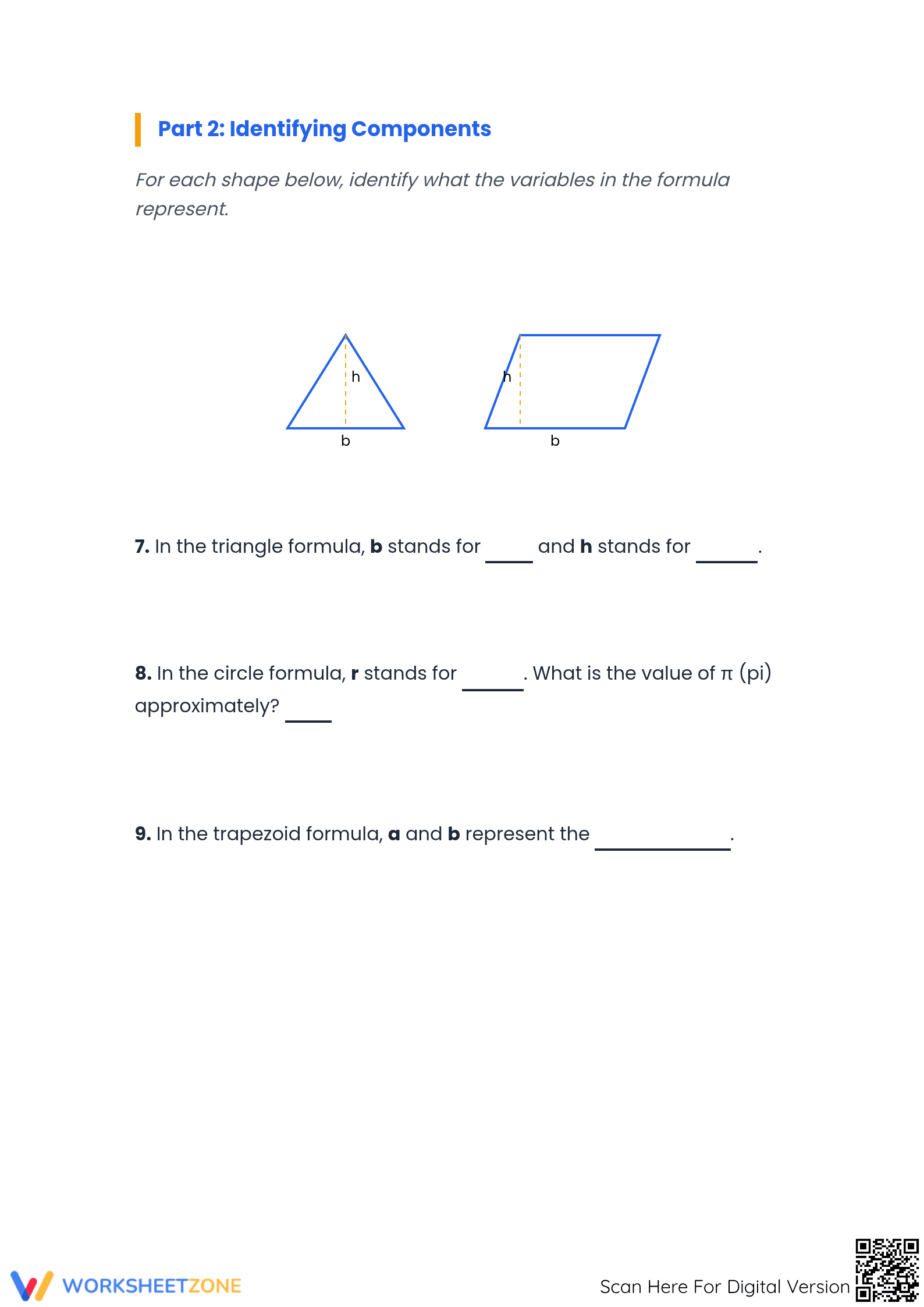 Essential Area Formulas Worksheet | Grades 4-8 Printable - Page 2