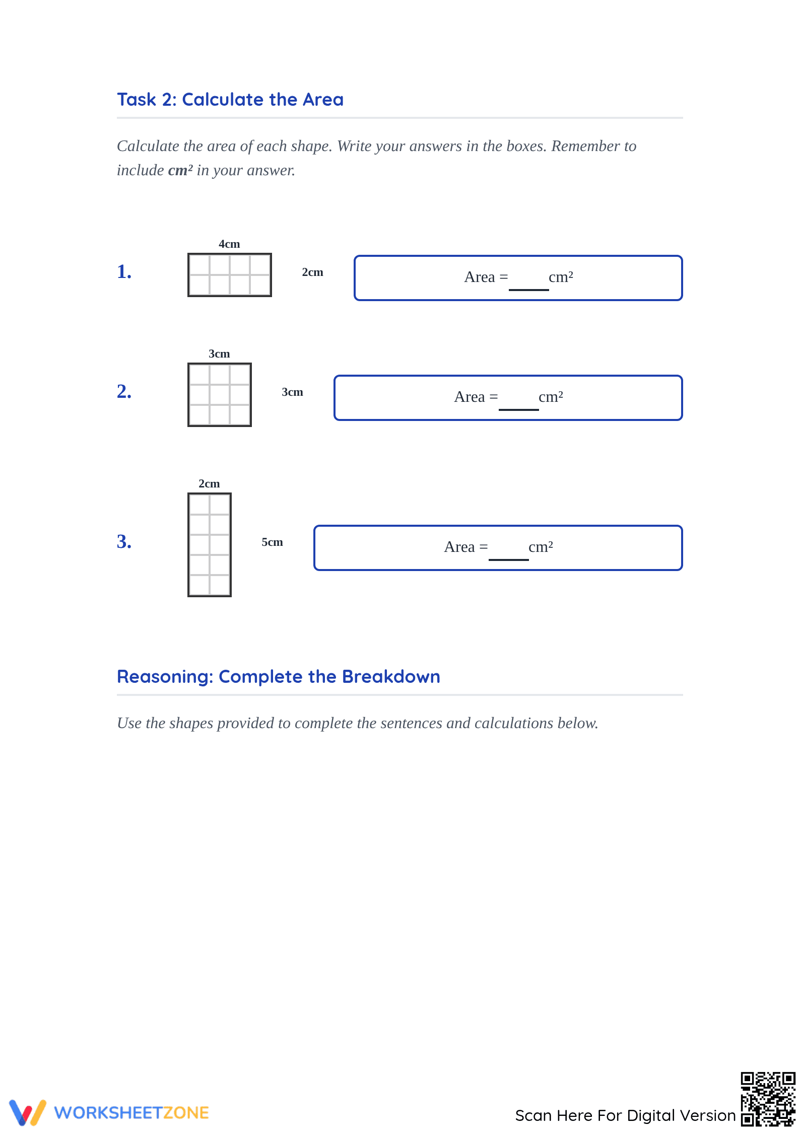 Calculating Area Worksheet: Grade 4 Essential Math Printable - Page 2