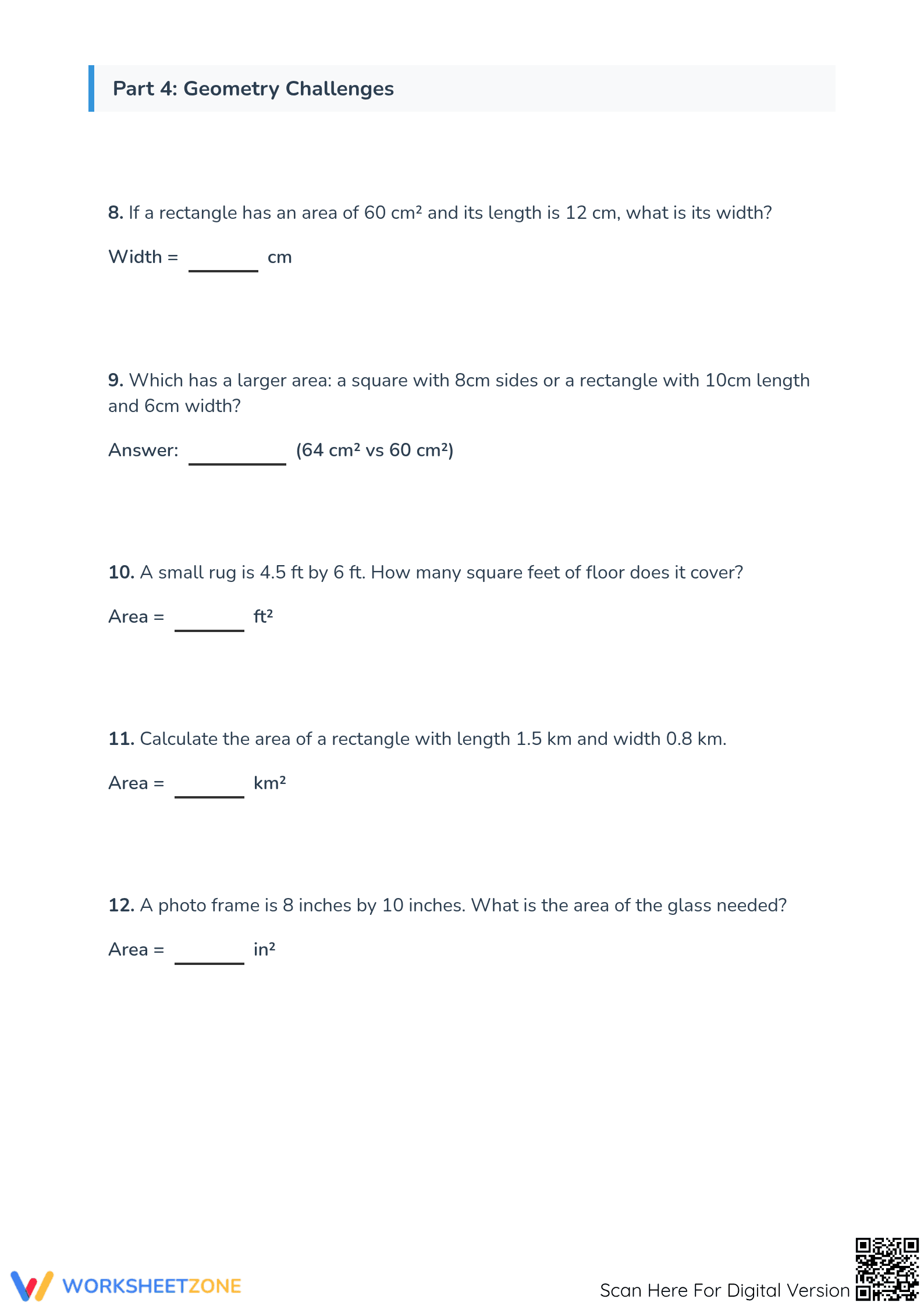 Area of Basic Shapes - Page 4