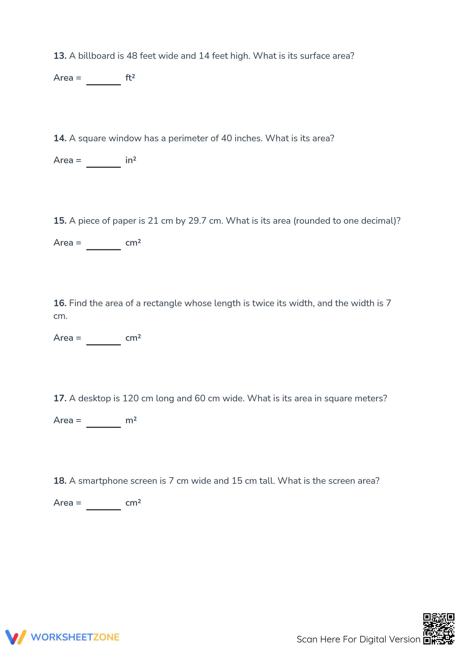 Area of Basic Shapes - Page 5