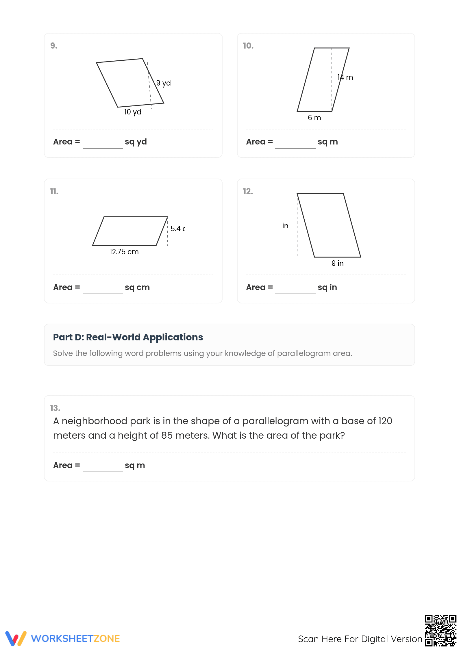 Area of Parallelograms - Page 3